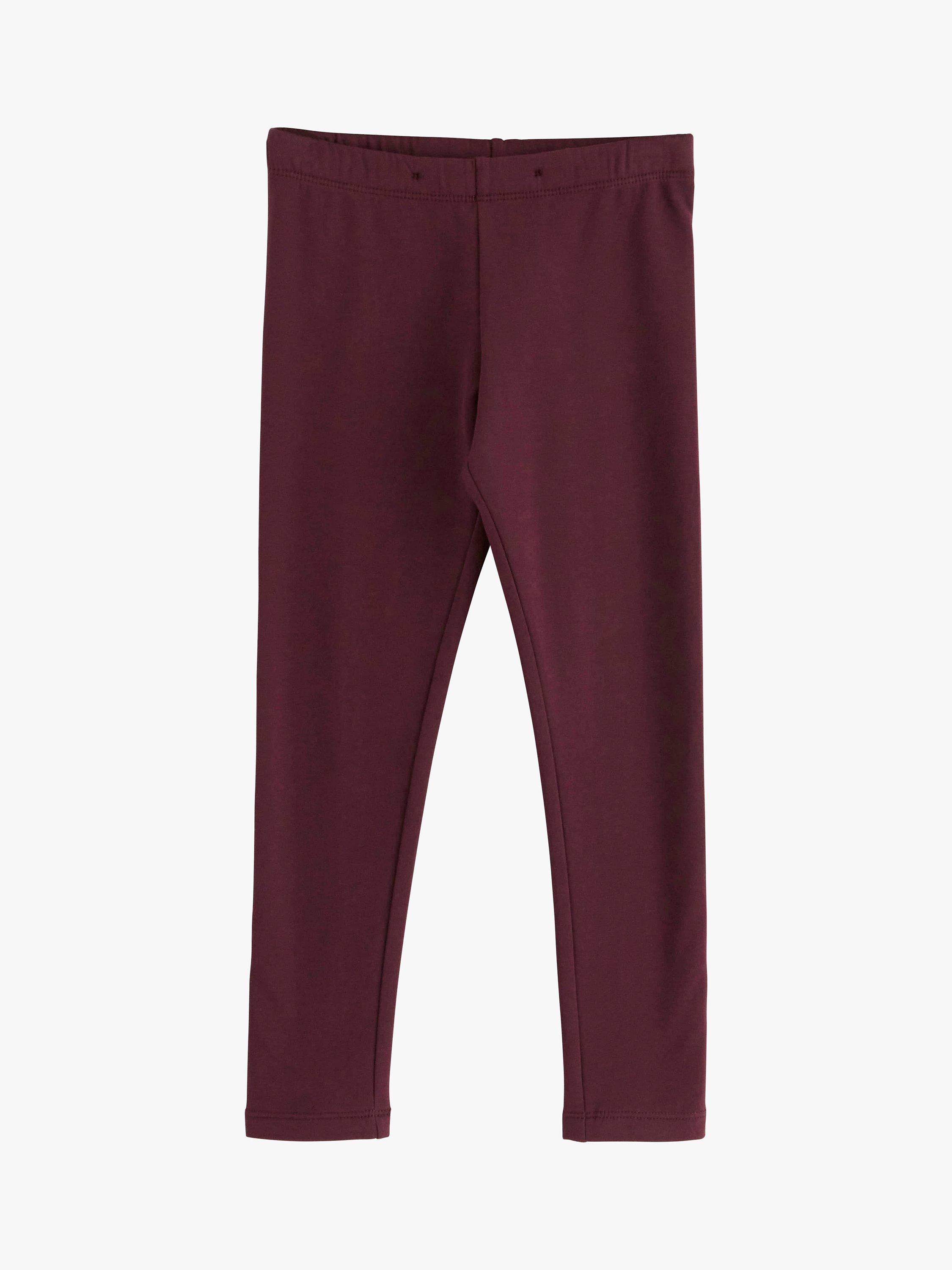 Lindex Kids' Basic Leggings, Burgundy