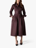 Jasper Conran London Blythe Full Skirt Midi Shirt Dress