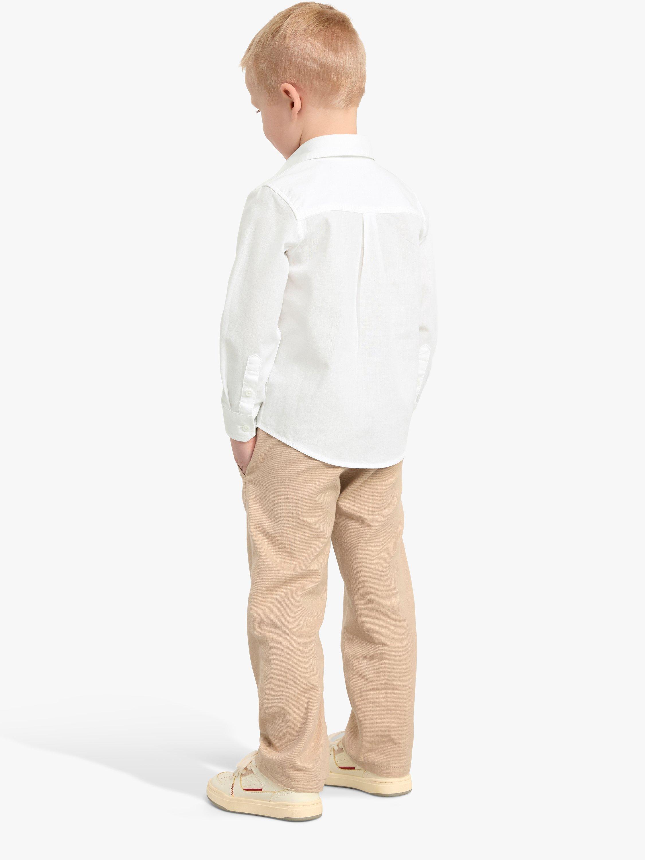 Product image 2 of 7, which shows Lindex Kids' Preppy Oxford Long Sleeve Shirt, White, 3 years