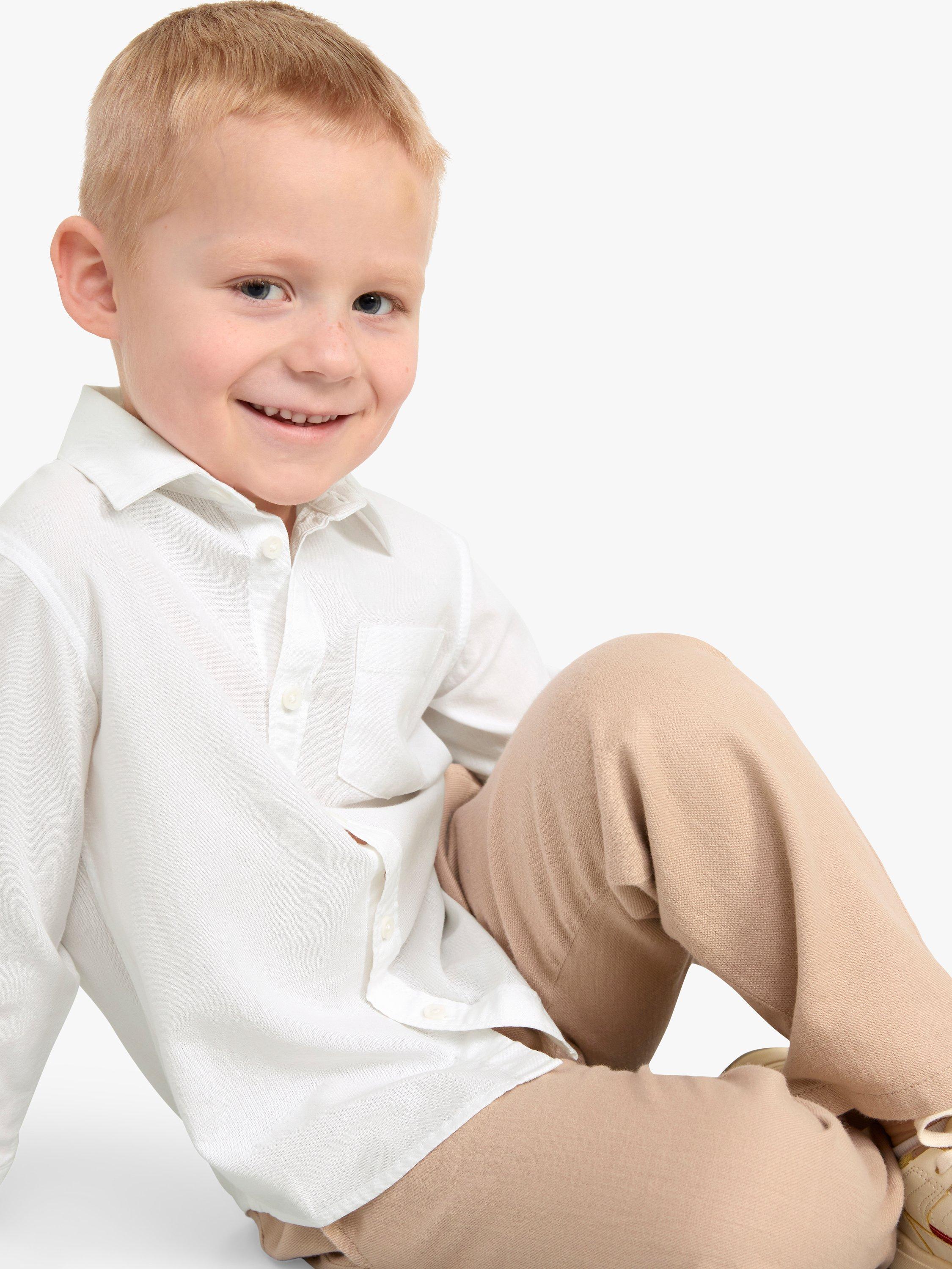 Product image 4 of 7, which shows Lindex Kids' Preppy Oxford Long Sleeve Shirt, White, 3 years