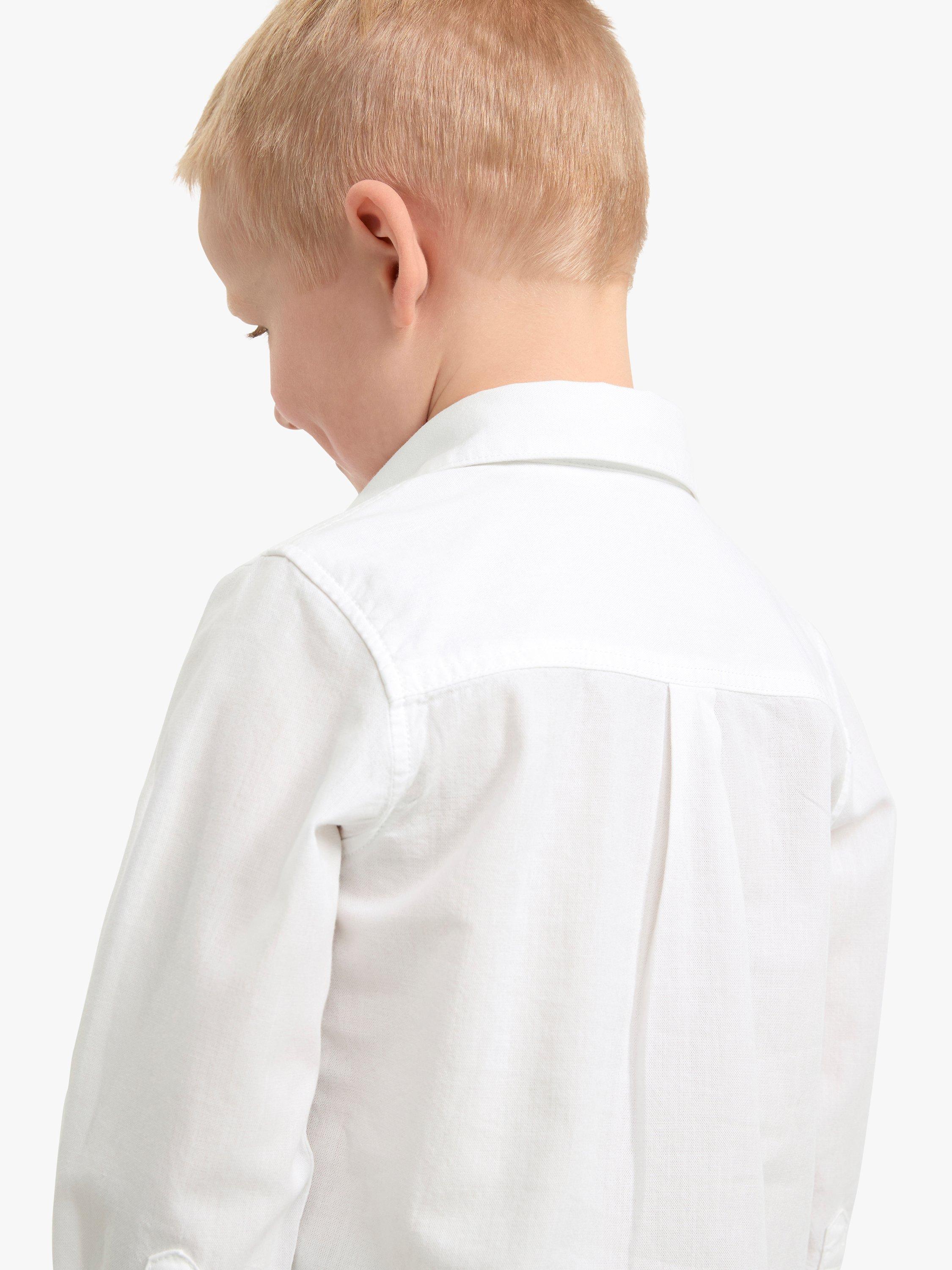 Product image 5 of 7, which shows Lindex Kids' Preppy Oxford Long Sleeve Shirt, White, 3 years