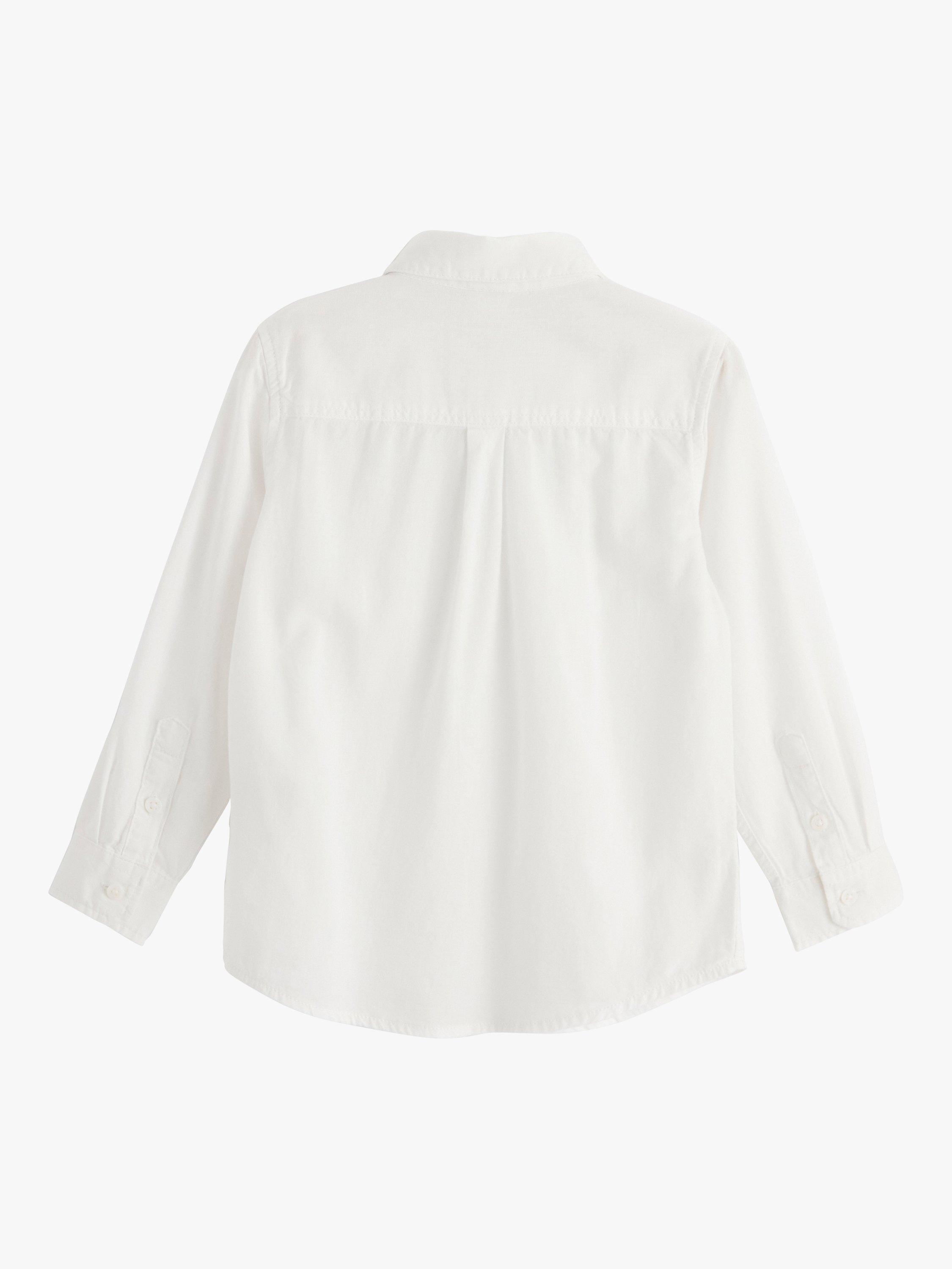 Product image 7 of 7, which shows Lindex Kids' Preppy Oxford Long Sleeve Shirt, White, 3 years