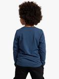 Lindex Kids' Reversible Sequin Truck Long Sleeve Top, Blue