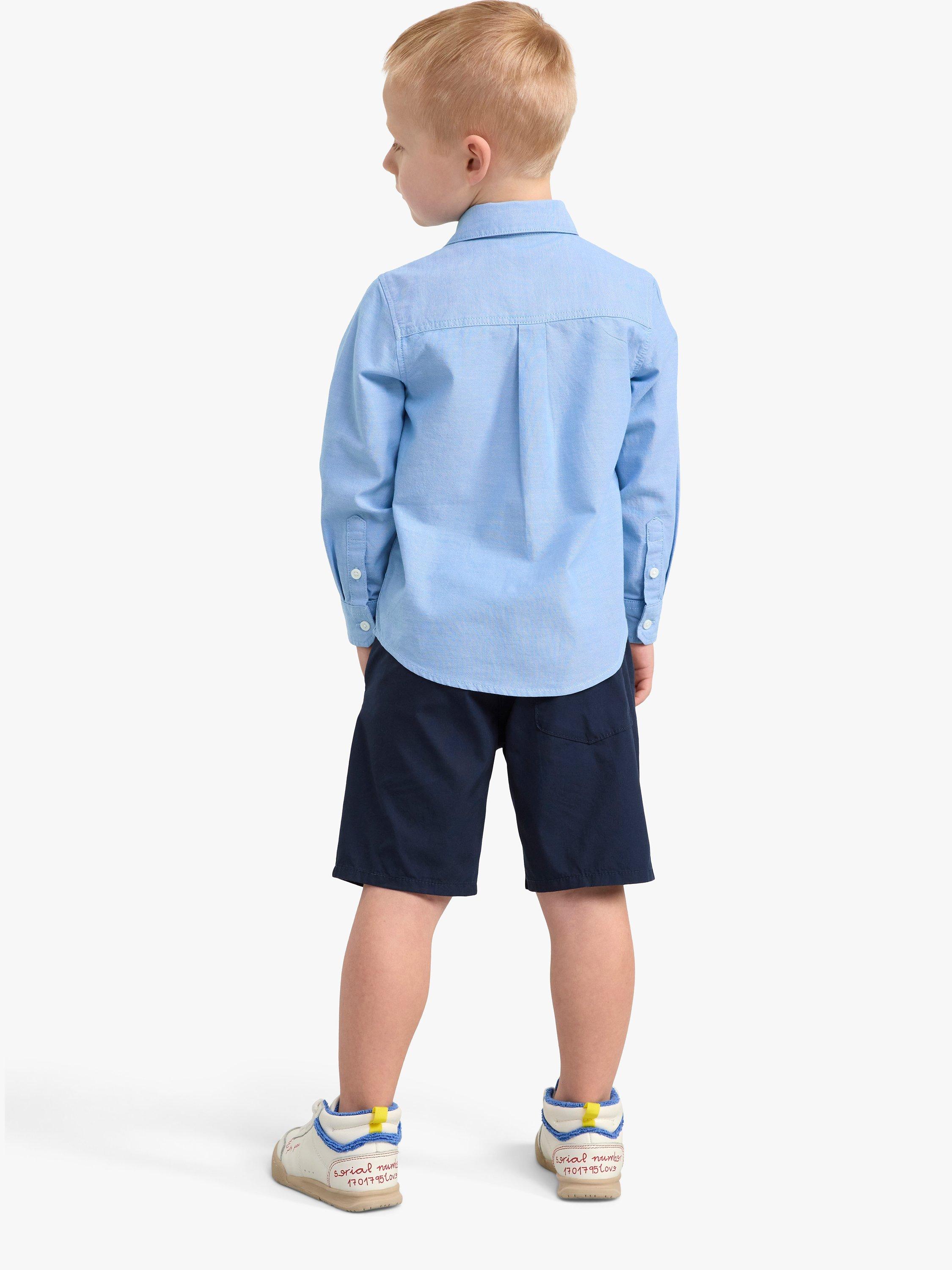 Product image 2 of 7, which shows Lindex Kids' Preppy Oxford Long Sleeve Shirt, Blue, 2 years