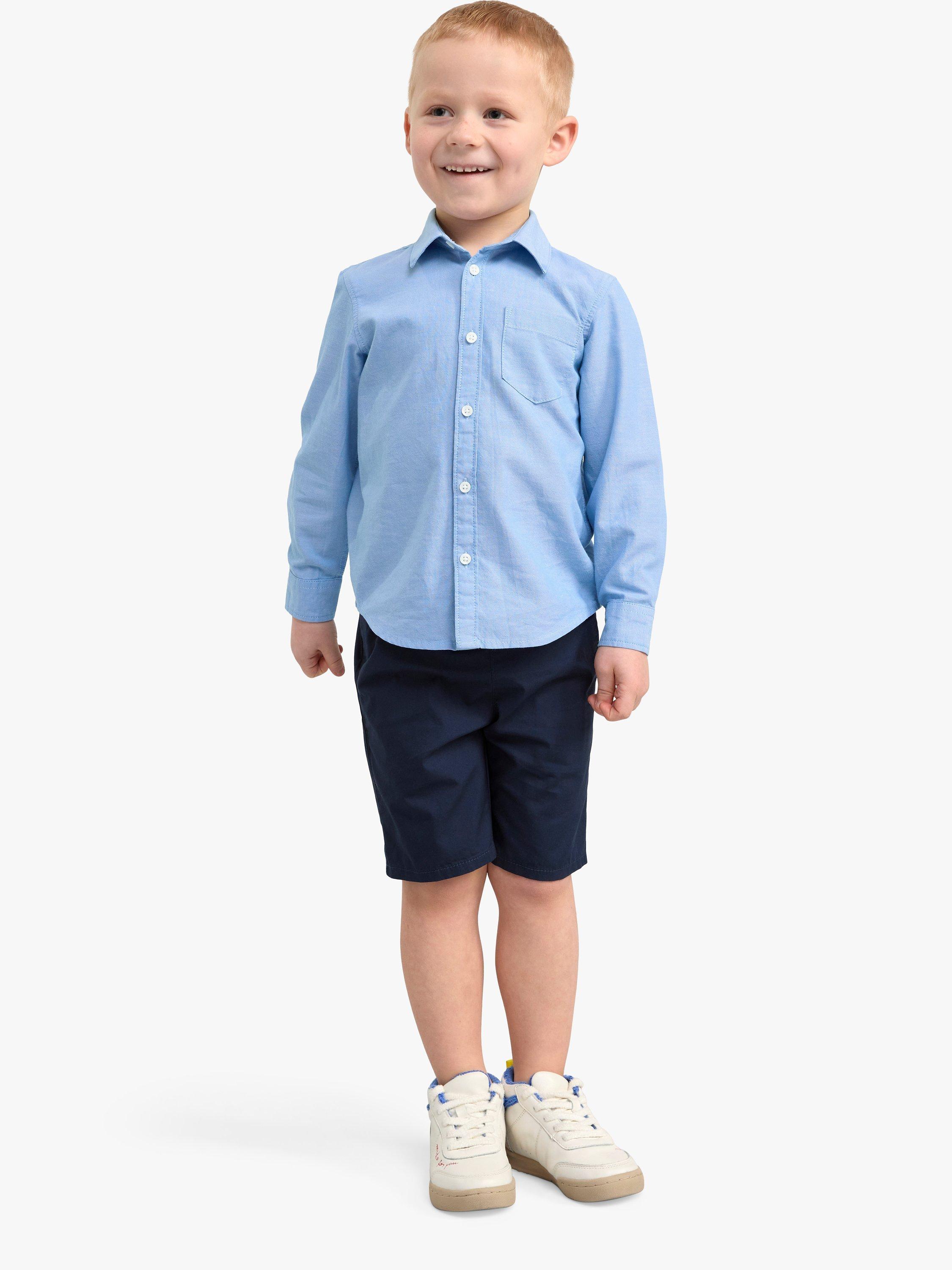 Product image 3 of 7, which shows Lindex Kids' Preppy Oxford Long Sleeve Shirt, Blue, 2 years