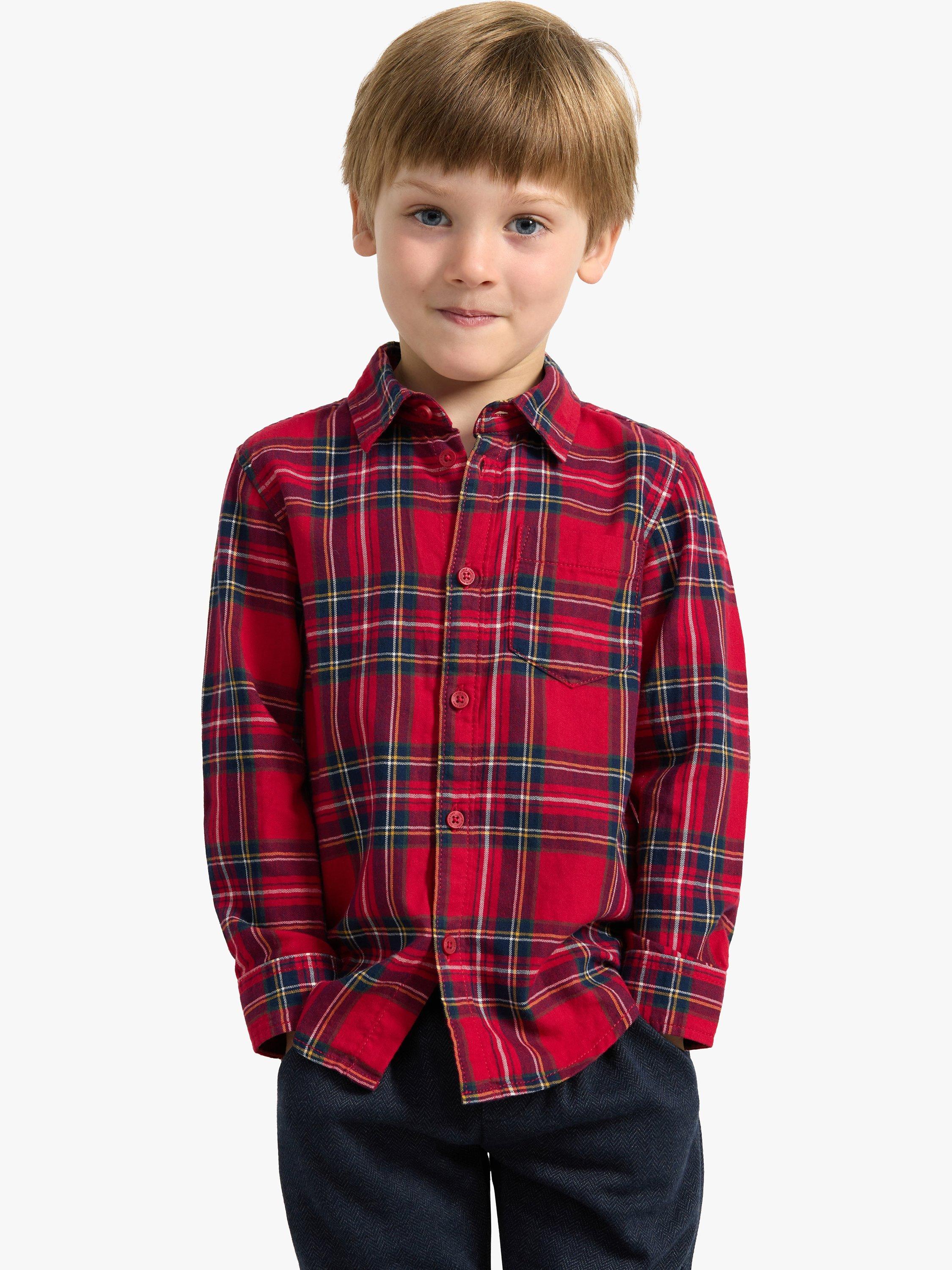 Lindex Kids' Check Christmas Shirt, Red
