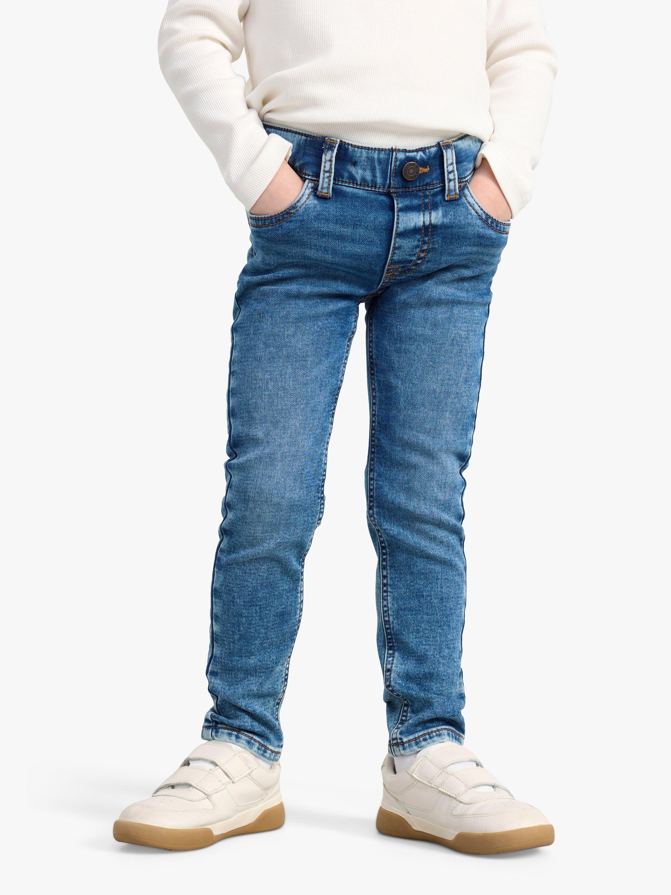 Product image 1 of 6, which shows Lindex Kids' Mid Wash Slim Jeans, Blue, 2 years