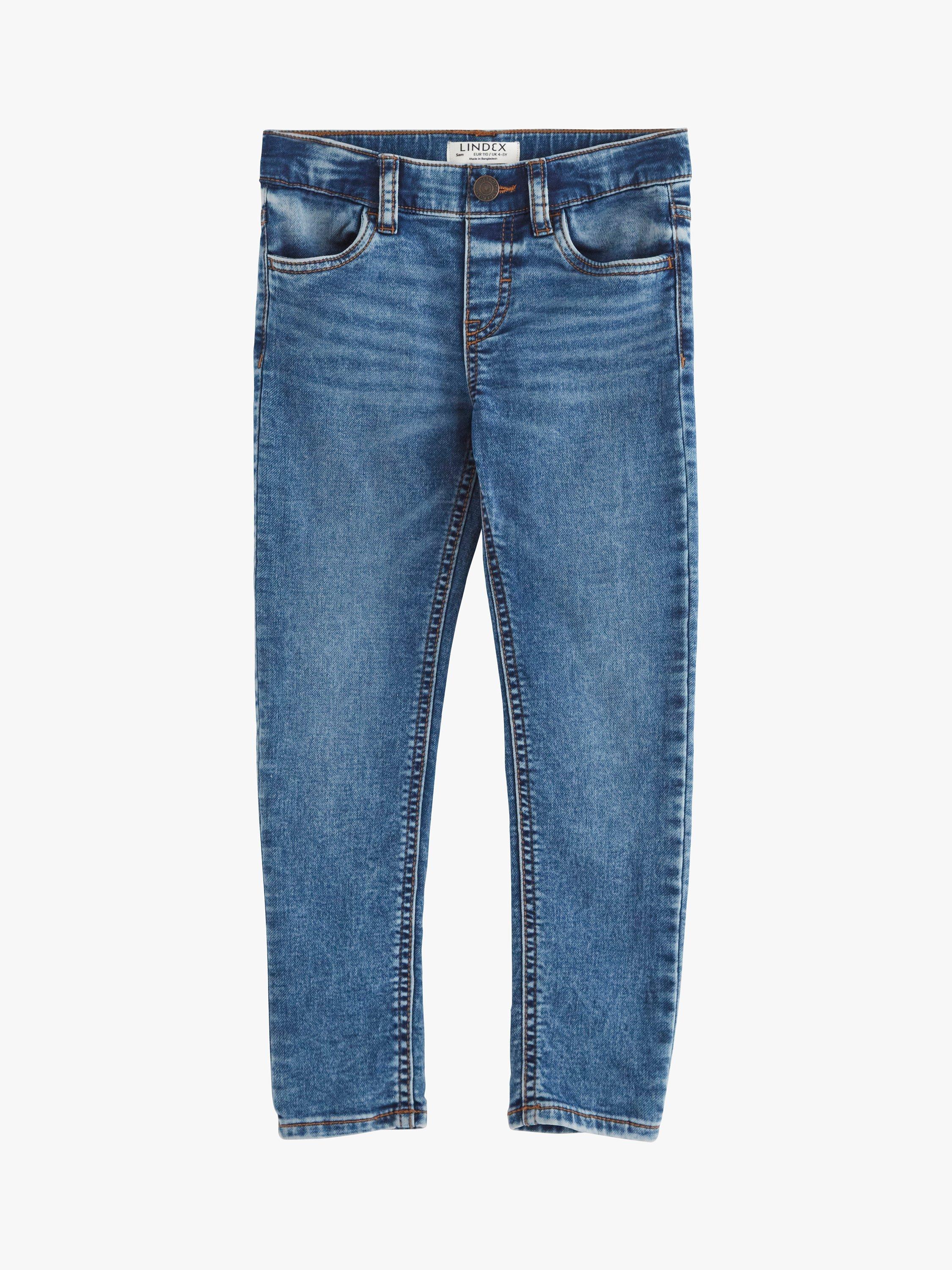 Product image 5 of 6, which shows Lindex Kids' Mid Wash Slim Jeans, Blue, 2 years