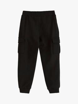 Lindex Kids' Cotton Straight Cargo Trousers - view 2, Black