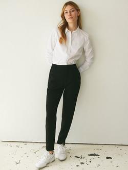 Part Two Urbana Straight High Waist Trousers, Black, Black