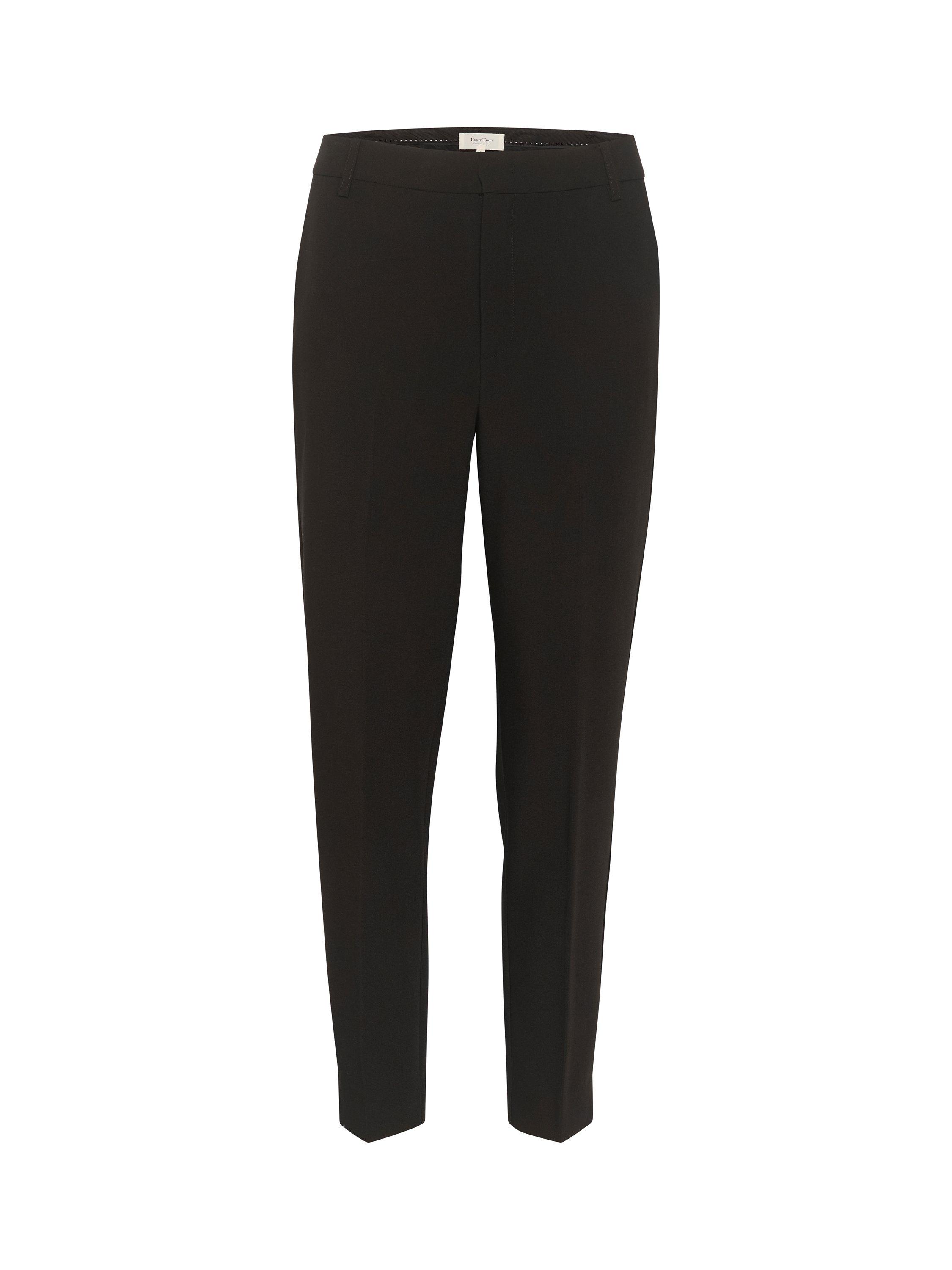 Product image 2 of 3, which shows Part Two Urbana Straight High Waist Trousers, Black, 12
