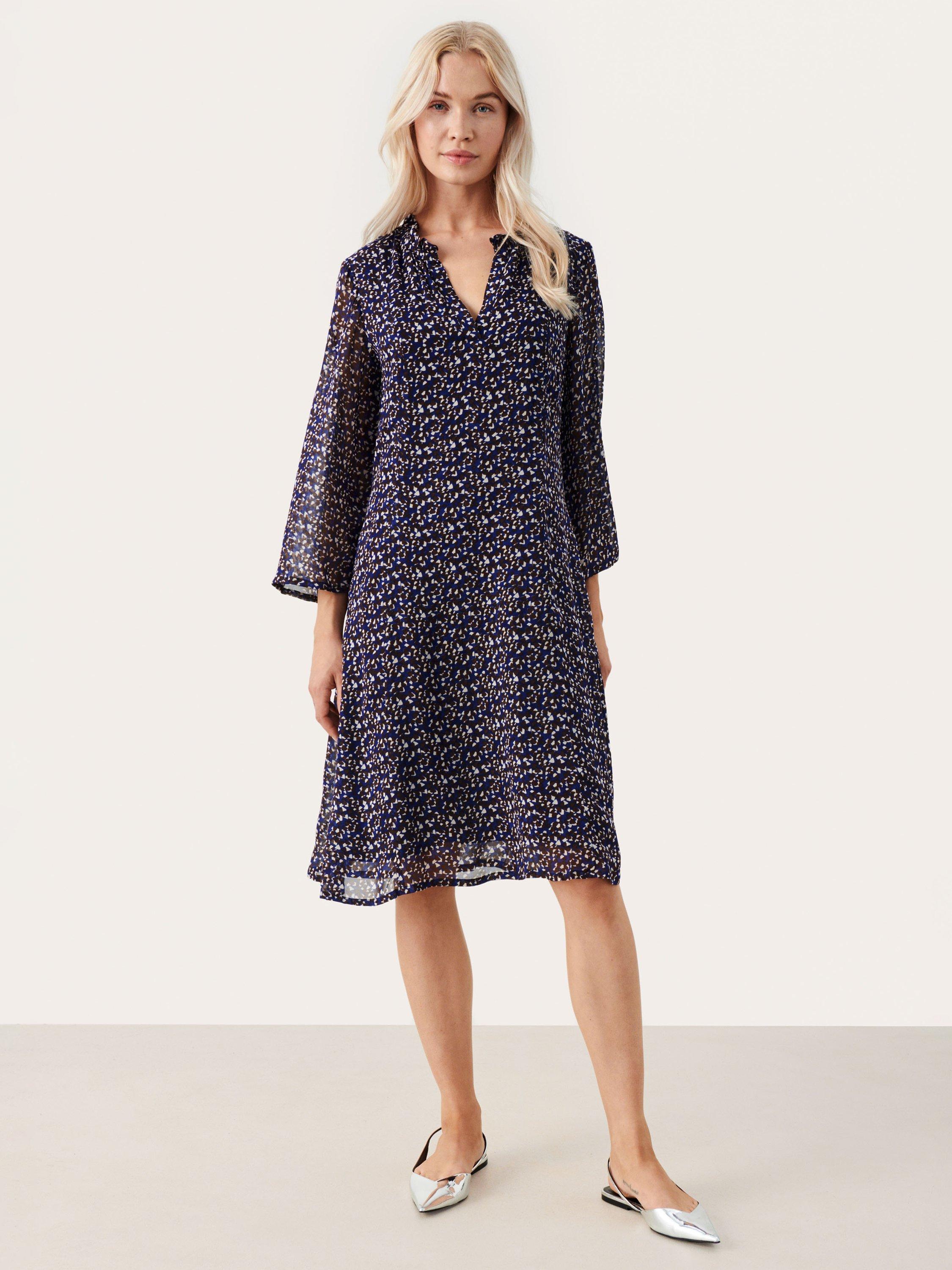 Part Two Devira Ditsy Print Dress, Midnight Sail 