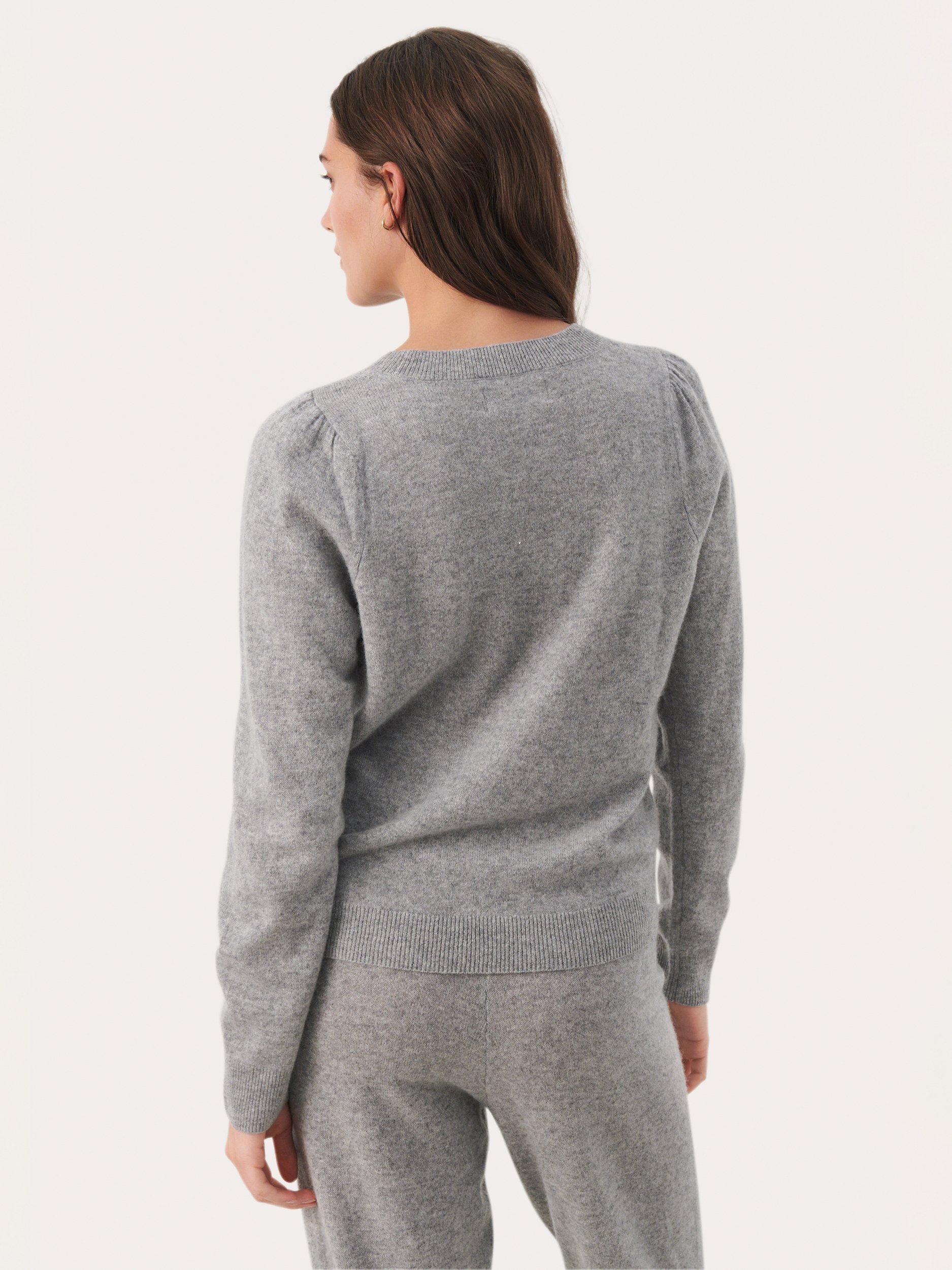 Part Two Evina Crew Neck Cashmere Jumper, Grey, XS