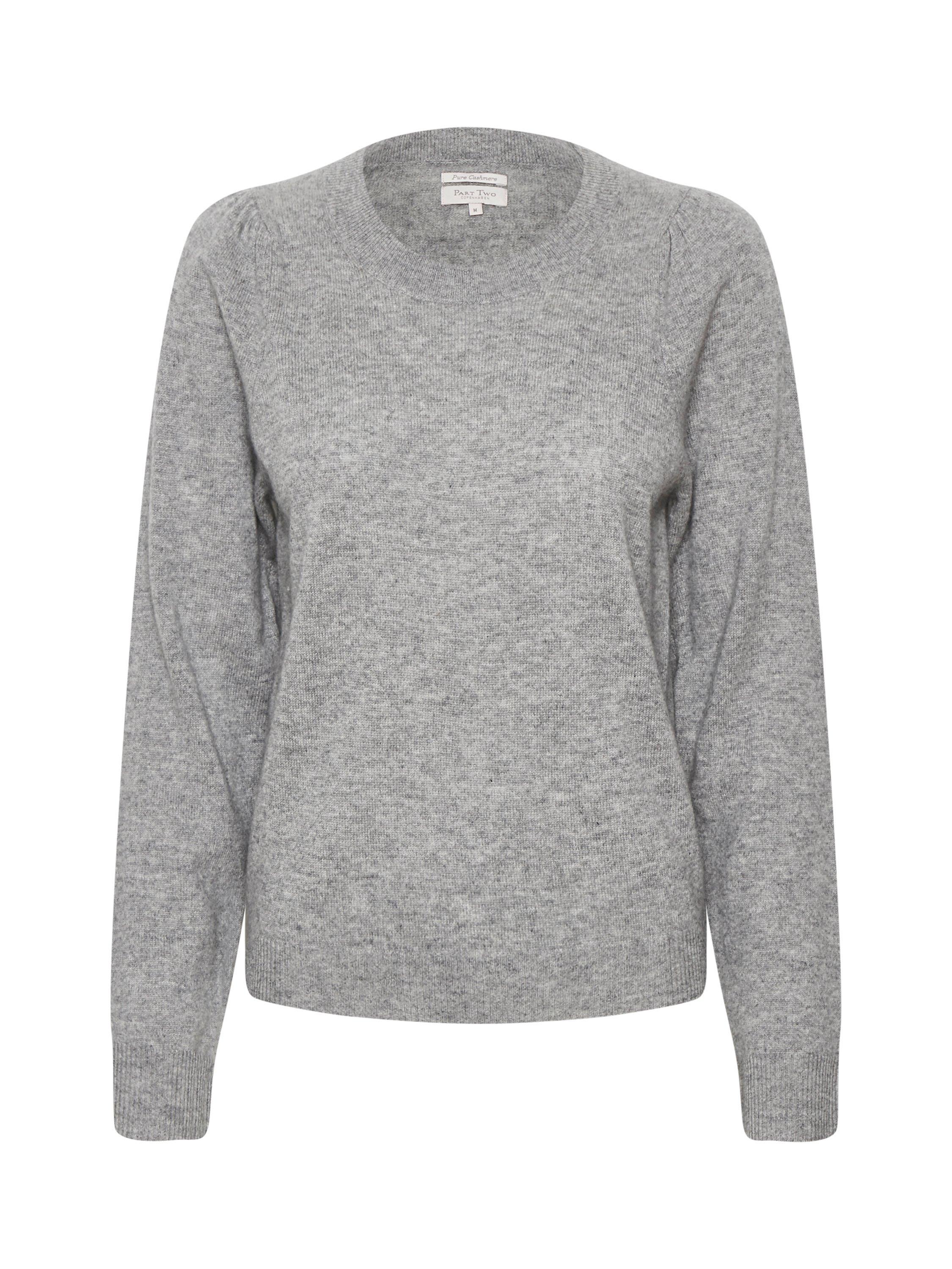 Product image 5 of 6, which shows Part Two Evina Crew Neck Cashmere Jumper, Grey, XS