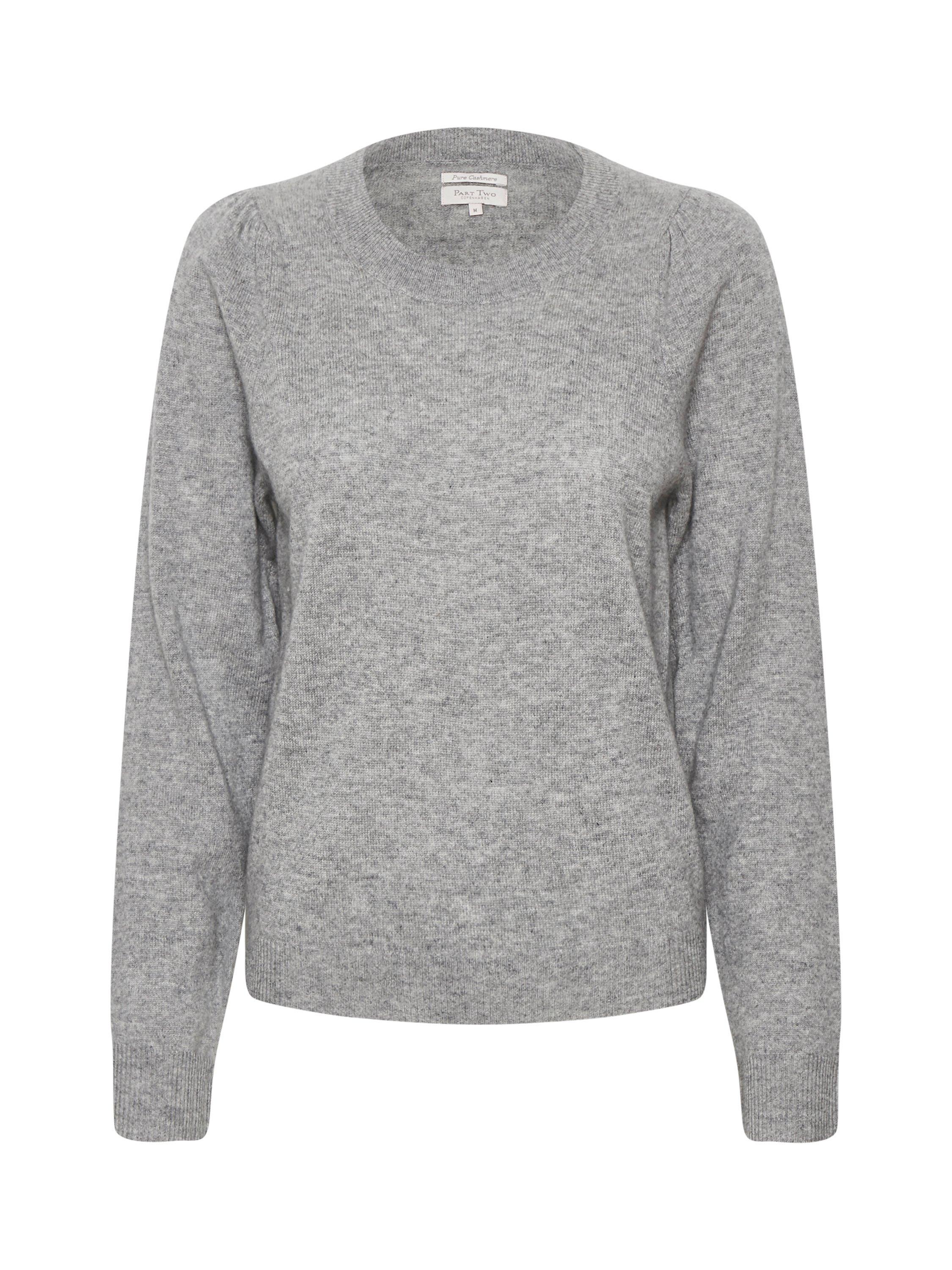 Part Two Evina Crew Neck Cashmere Jumper, Grey, XS