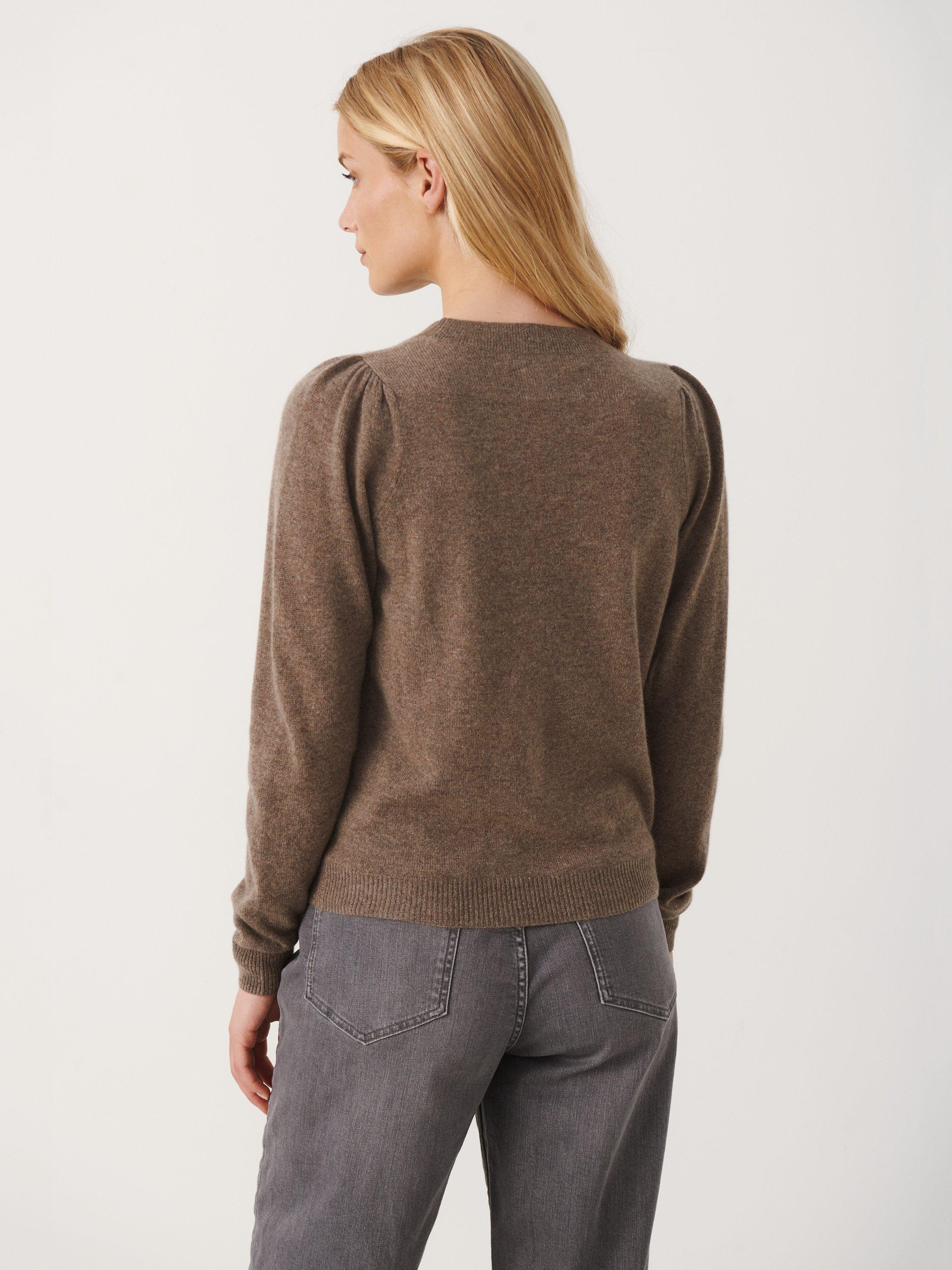 Product image 2 of 6, which shows Part Two Evina Crew Neck Cashmere Jumper, Mink Melange, XS