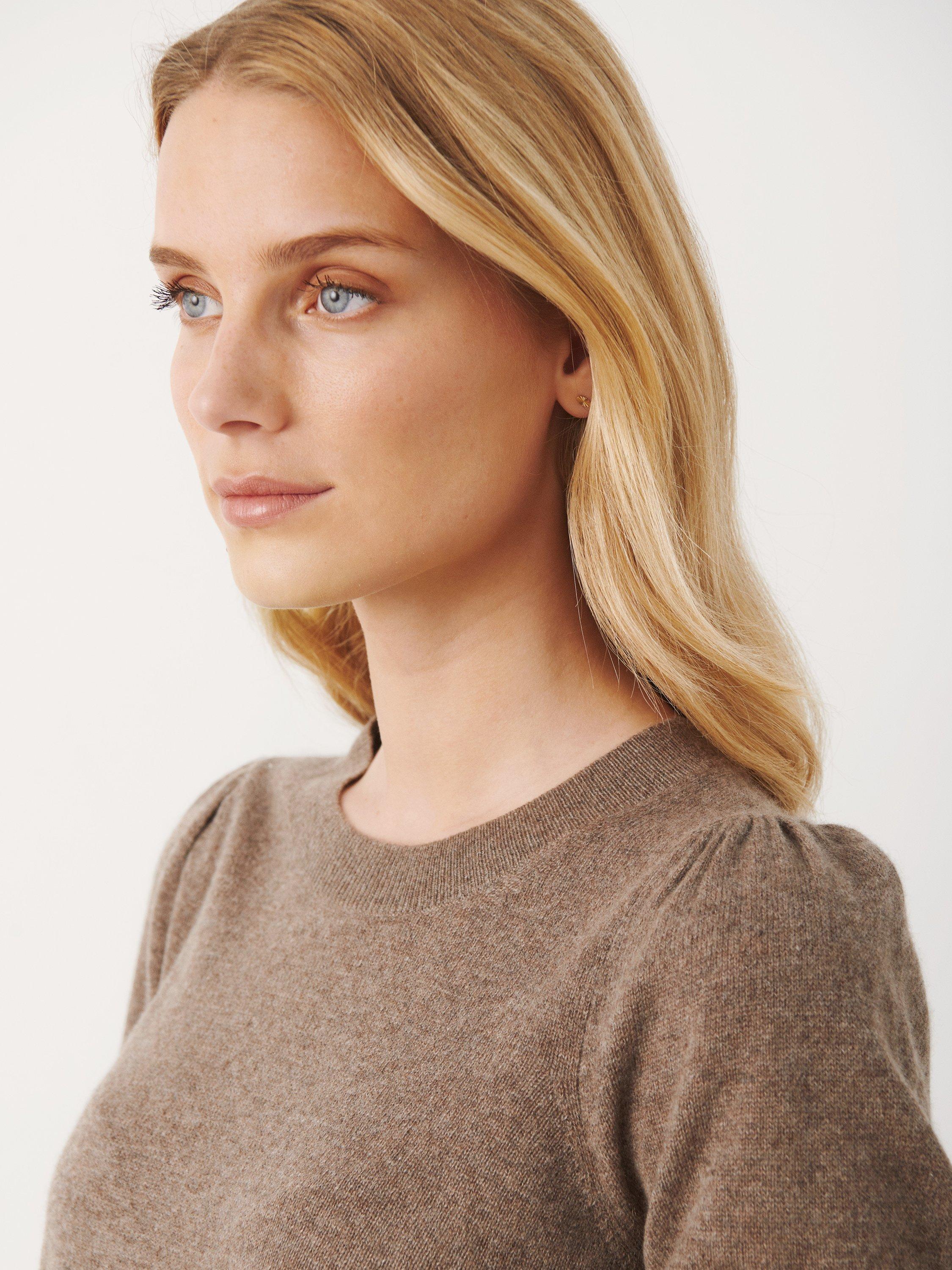 Product image 4 of 6, which shows Part Two Evina Crew Neck Cashmere Jumper, Mink Melange, XS