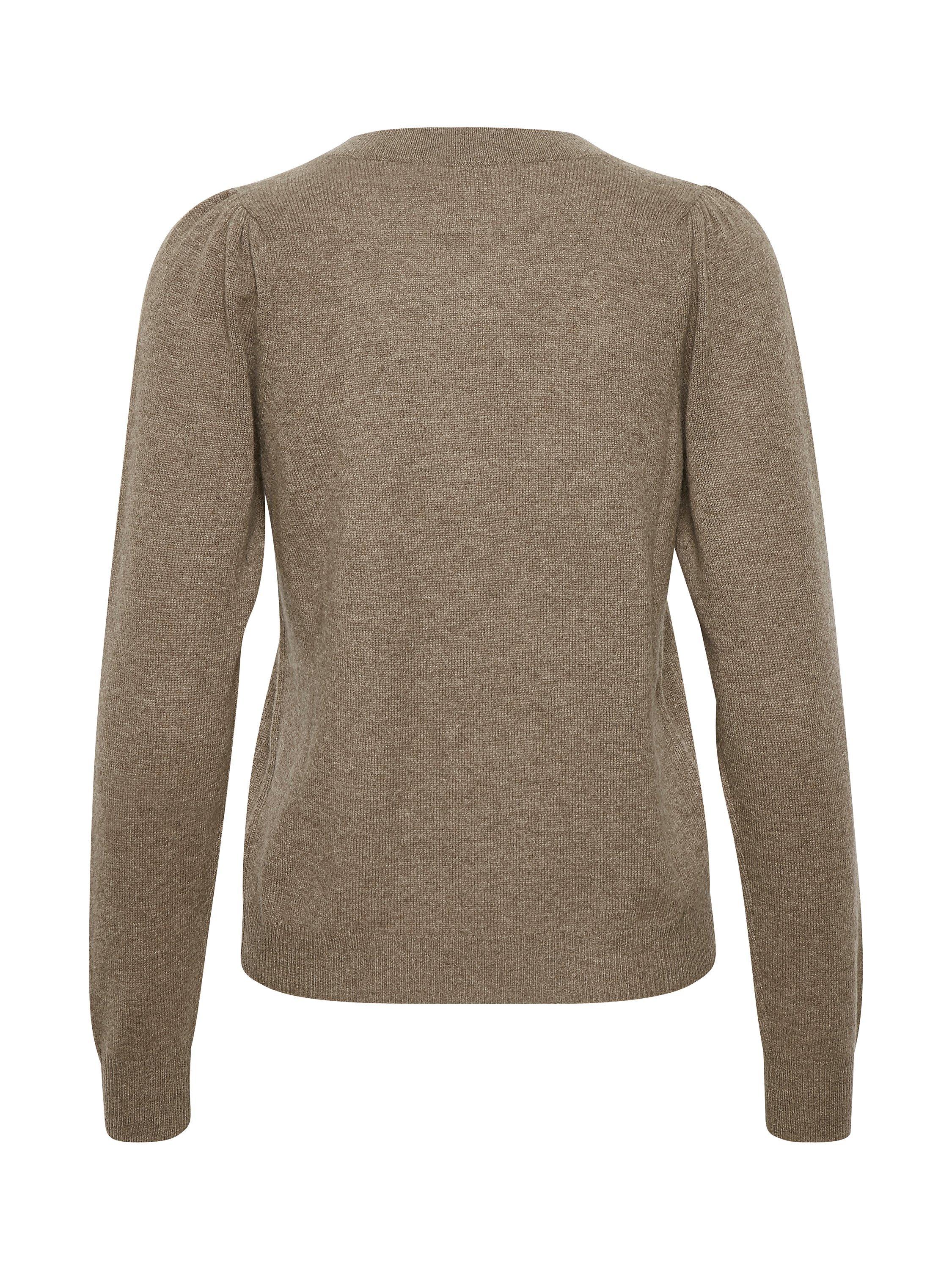 Product image 6 of 6, which shows Part Two Evina Crew Neck Cashmere Jumper, Mink Melange, XS