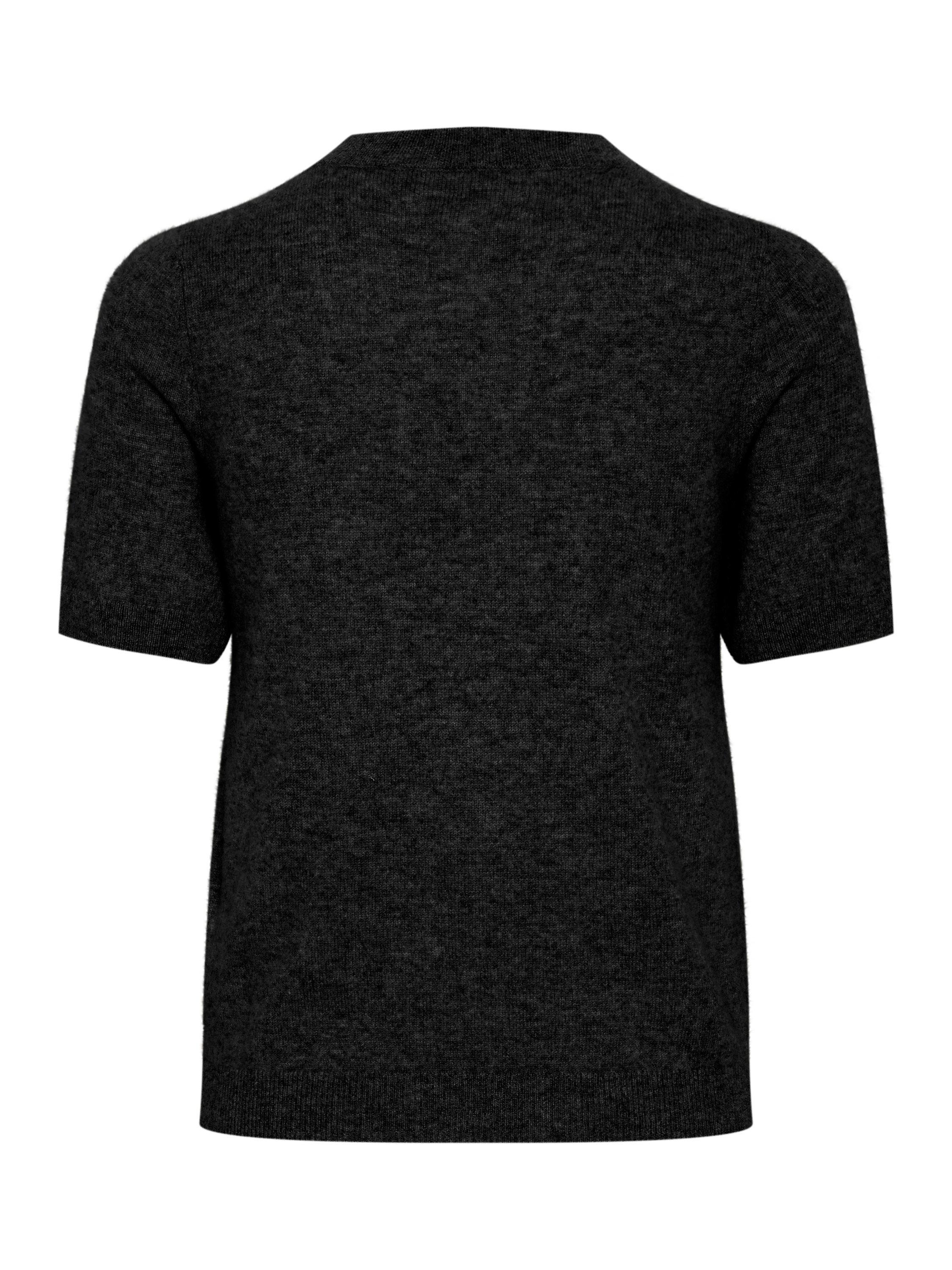 Product image 6 of 6, which shows Part Two Everlotta Short Sleeve Cashmere Jumper, Black, XS