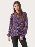 Part Two Dinna Ditsy Print Blouse, Midnight Sail