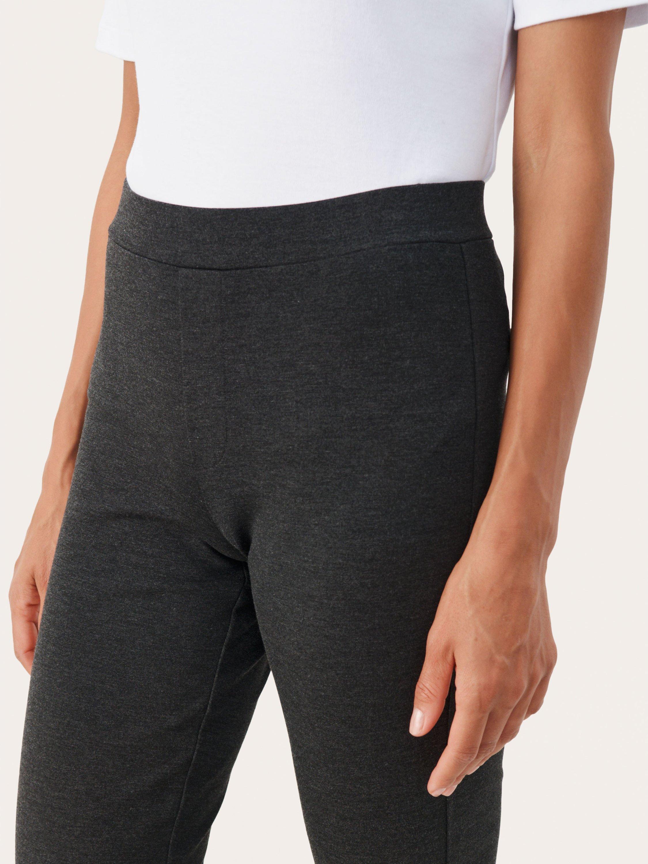 Product image 4 of 6, which shows Part Two Ponta Cropped Comfort Waist Trousers, Dark Grey, 8