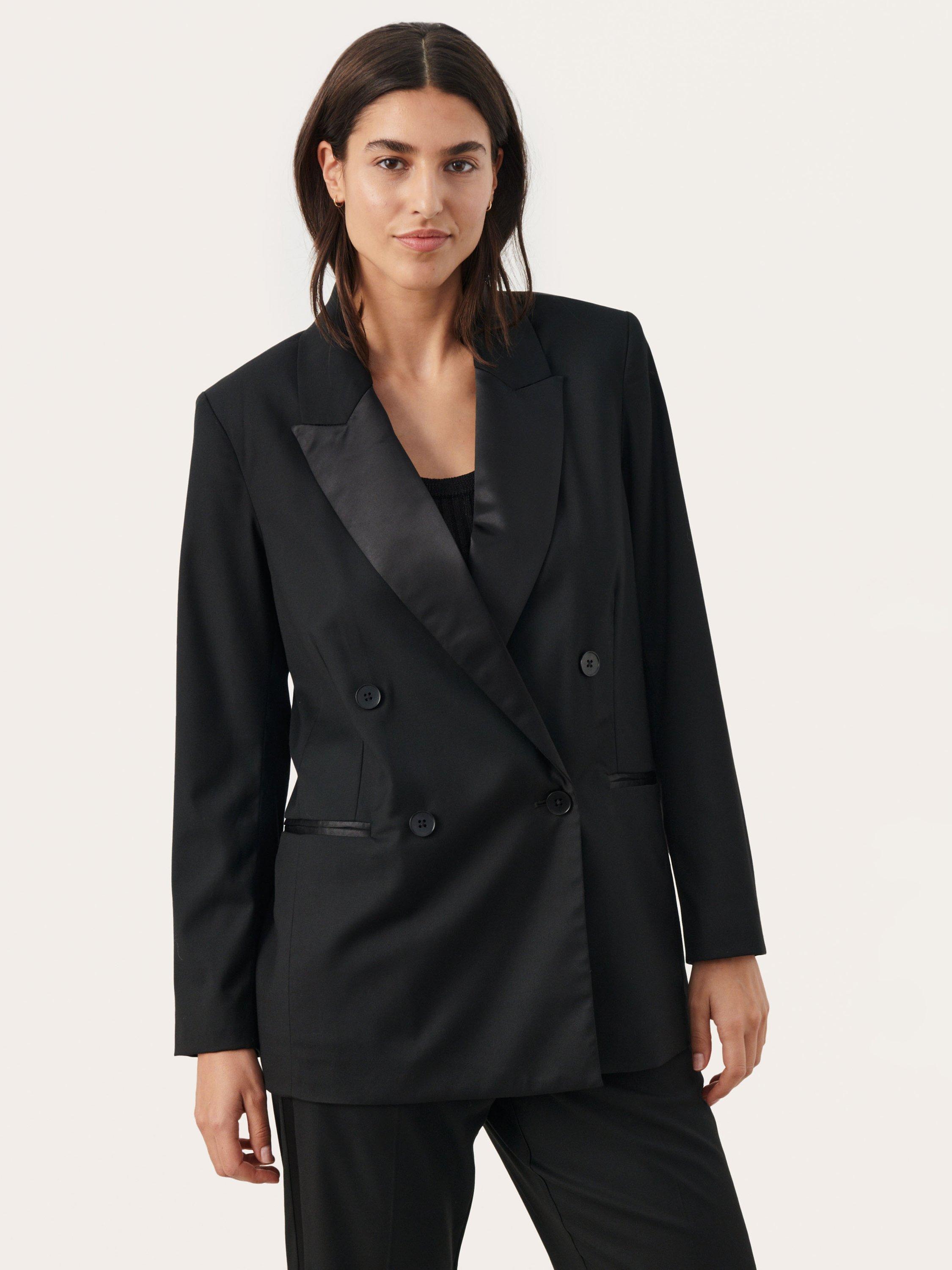 Part Two Dafne Double Breasted Blazer, Black