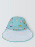 John Lewis Baby Ditsy Fruit Print Keppi Hat, Green