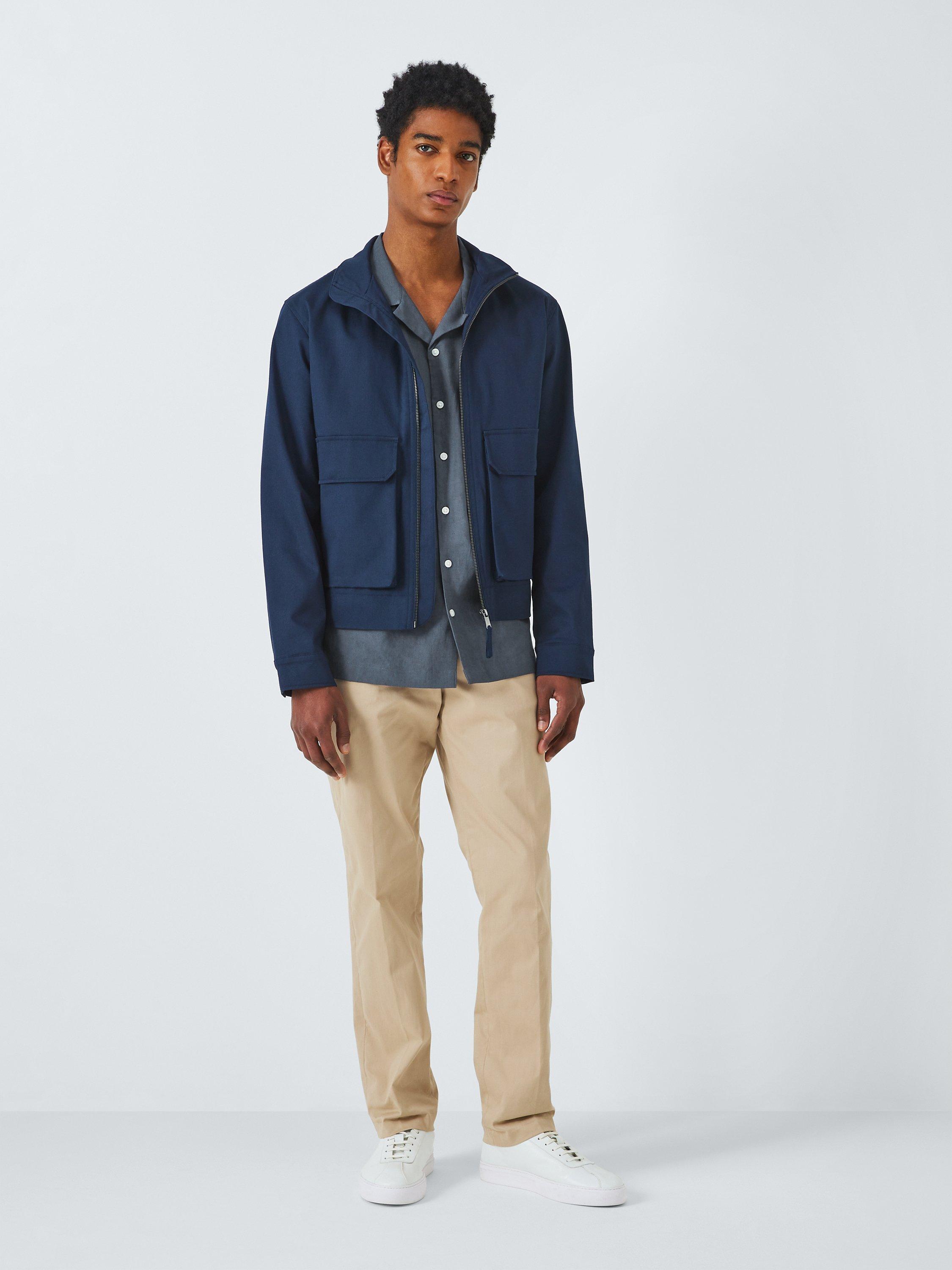 Kin Linen Blend Revere Collar Short Sleeve Shirt, Ombre Blue, XL