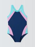 John Lewis Kids' Colour Block Swimsuit, Multi