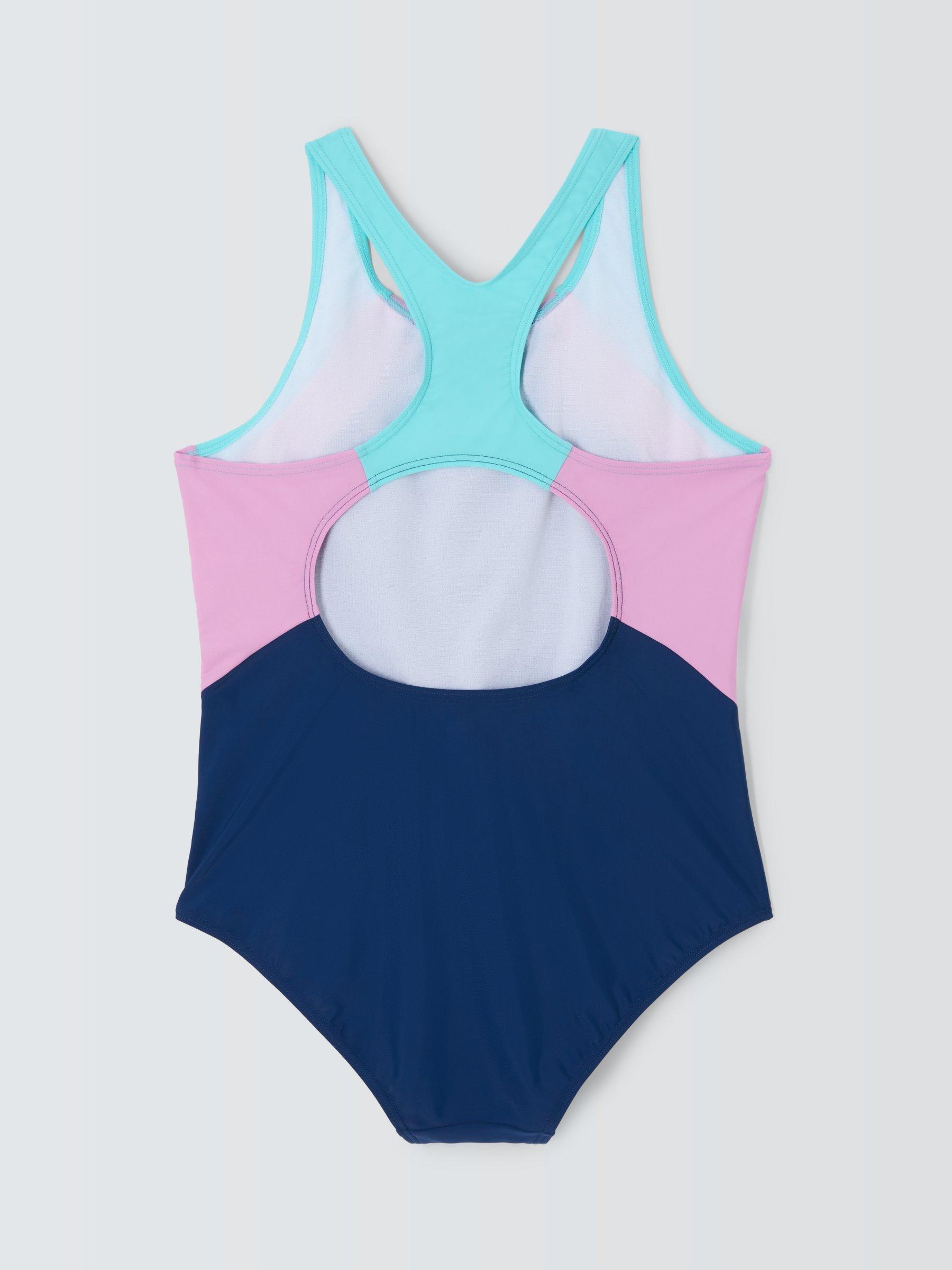 John Lewis Kids Colour Block Swimsuit Multi