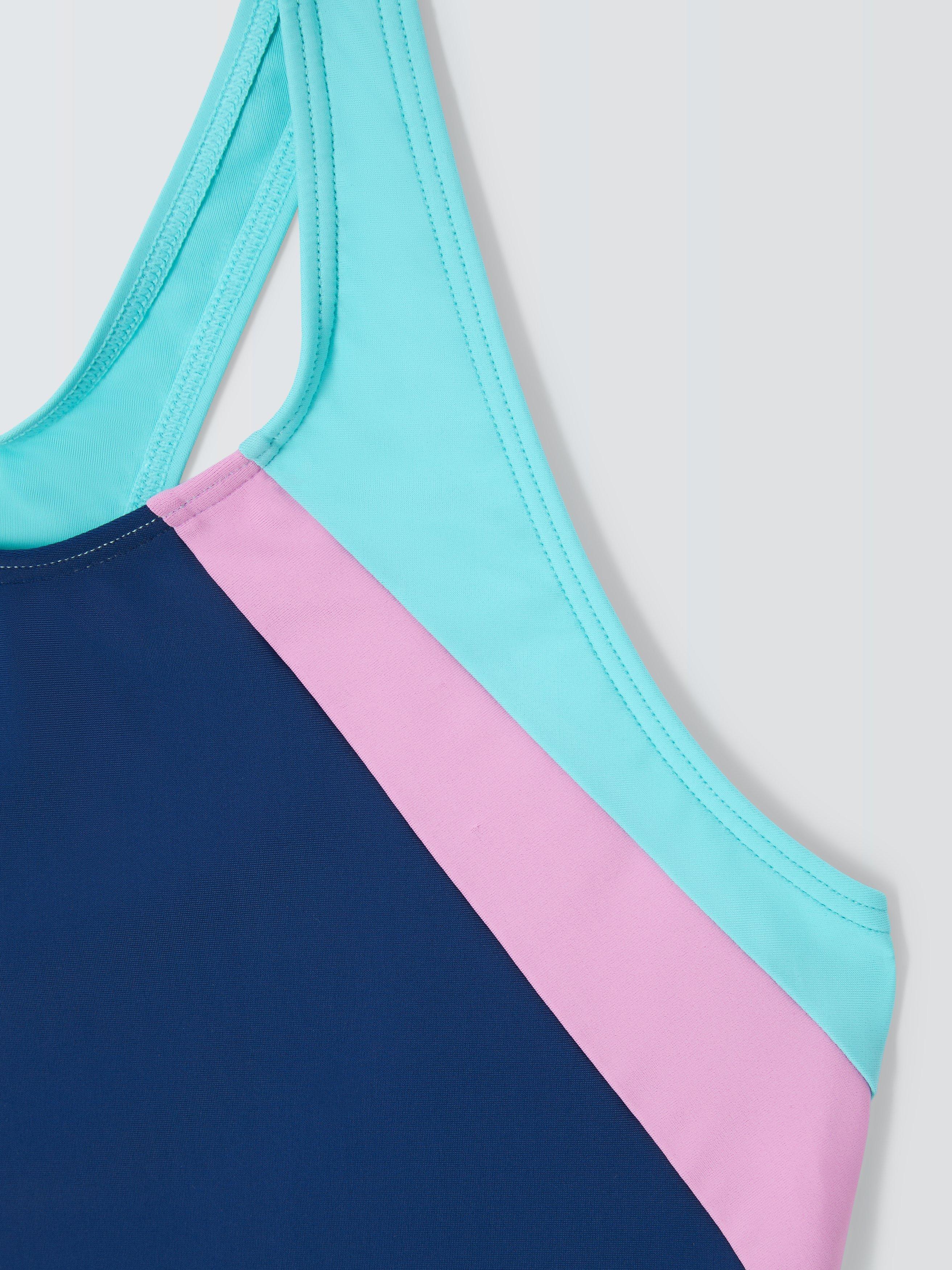 John Lewis Kids Colour Block Swimsuit Multi