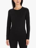 Icebreaker 260 Tech Long Sleeve Crew Neck Base Layer Top, Black