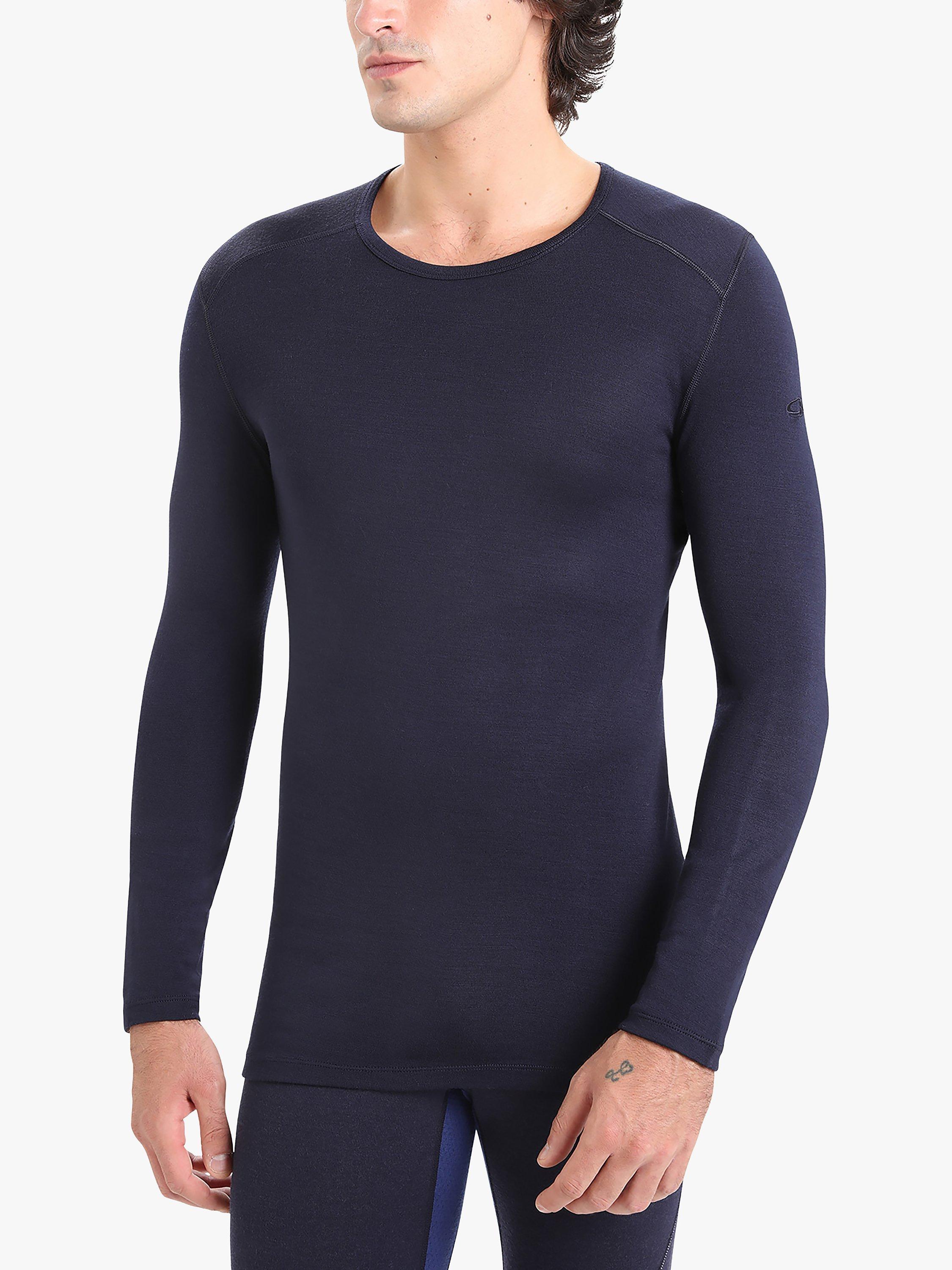 Product image 1 of 6, which shows Icebreaker 260 Tech Base Layer Crewe Thermal Top, Navy, M