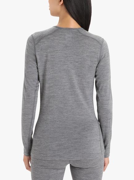 Icebreaker Women's 200 Oasis Base Layer Crewe Thermal Top - view 2, Grey