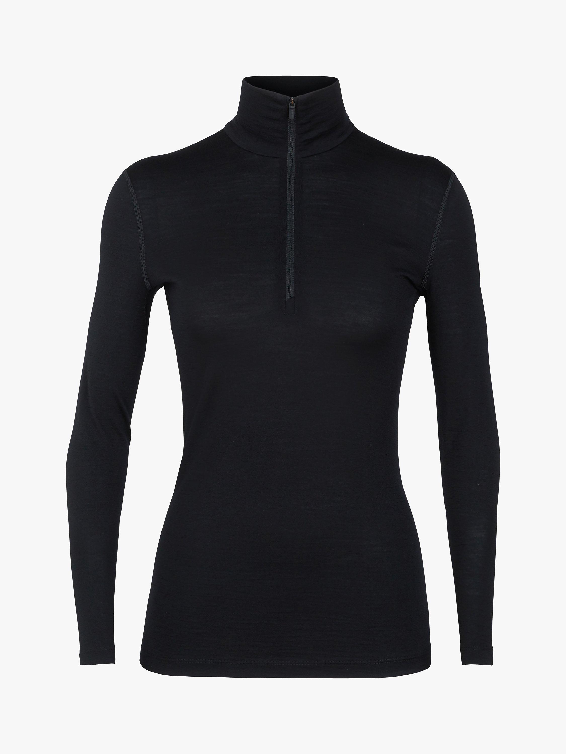 Icebreaker Women's 200 Oasis Base Layer Thermal Top, Black, XS