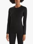 Icebreaker Women's 200 Oasis Base Layer Crewe Thermal Top, Black