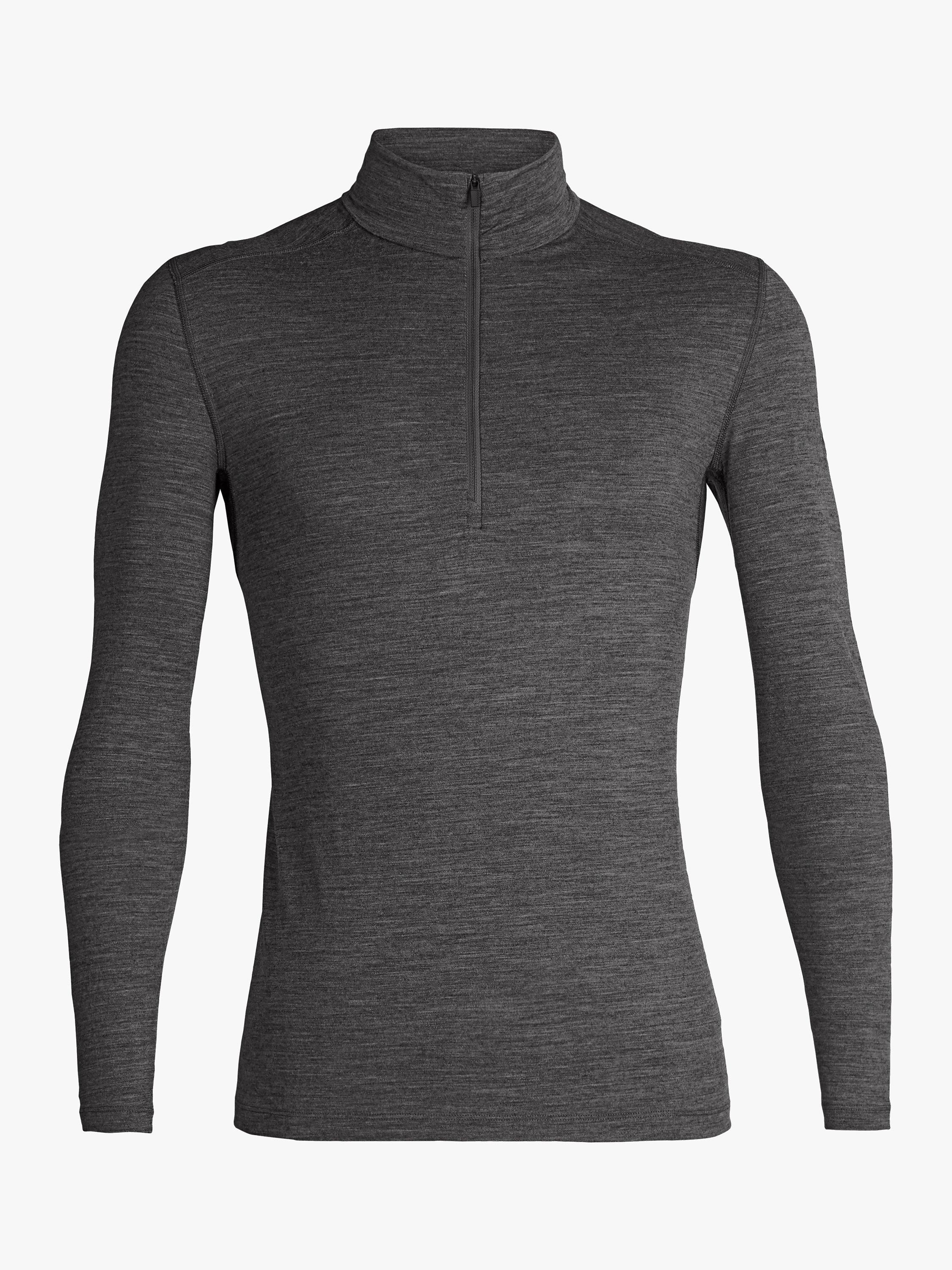Product image 3 of 6, which shows Icebreaker Men's 200 Oasis  Zip Neck Base Layer Top, Grey, S