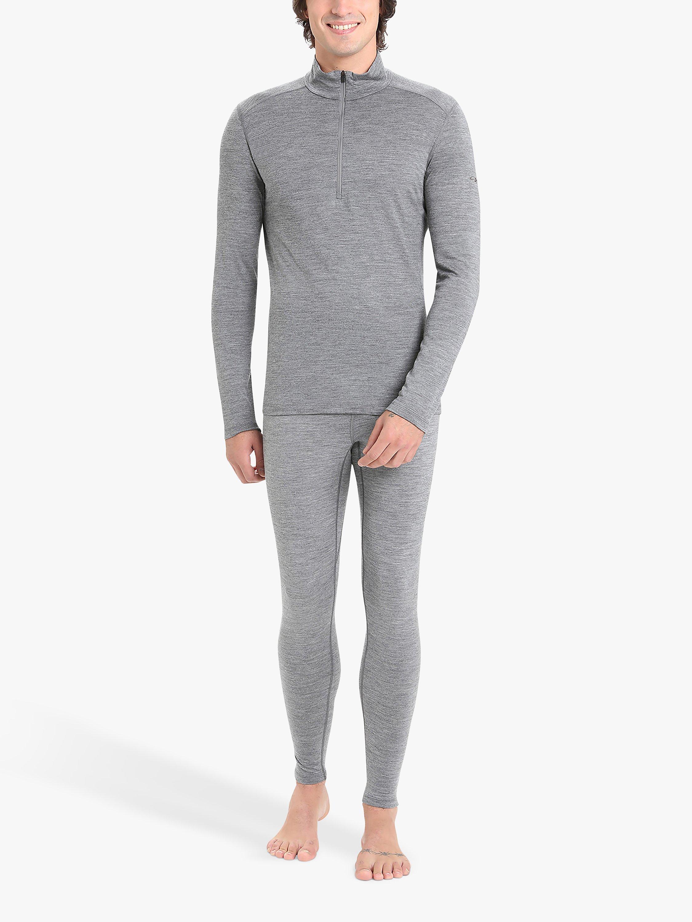Product image 6 of 6, which shows Icebreaker Men's 200 Oasis  Zip Neck Base Layer Top, Grey, S
