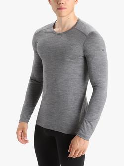 Icebreaker Men's 200 Oasis Crew Neck Base Layer Top, Mid Grey