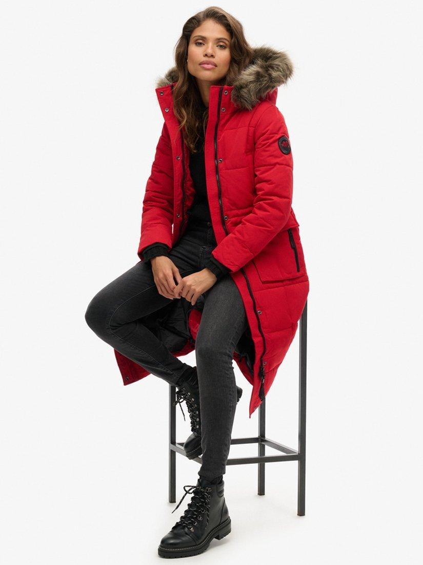 Superdry everest longline quilted coat deals