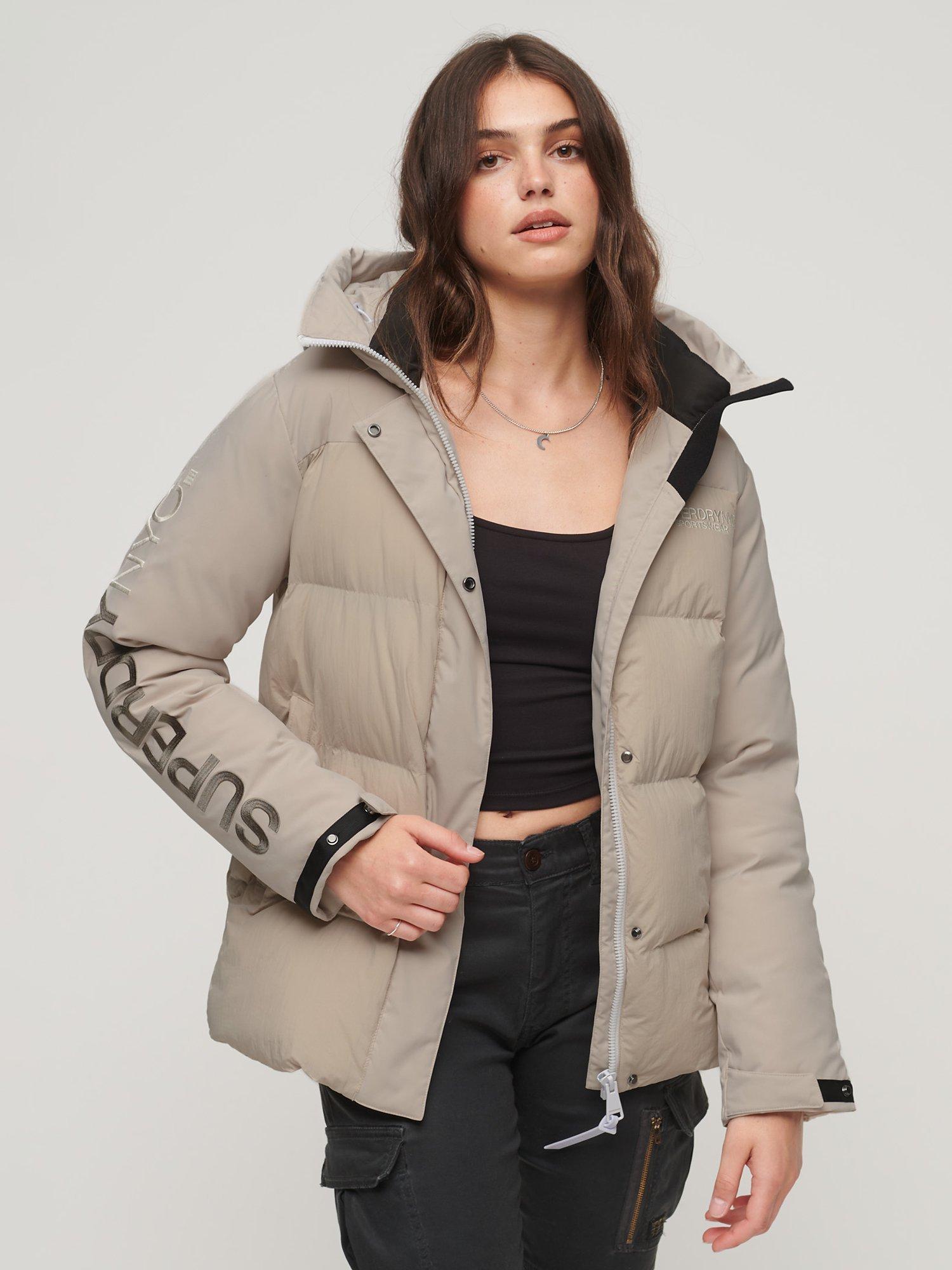Superdry Hooded City Padded Wind Parka Jacket, Chateau Gray
