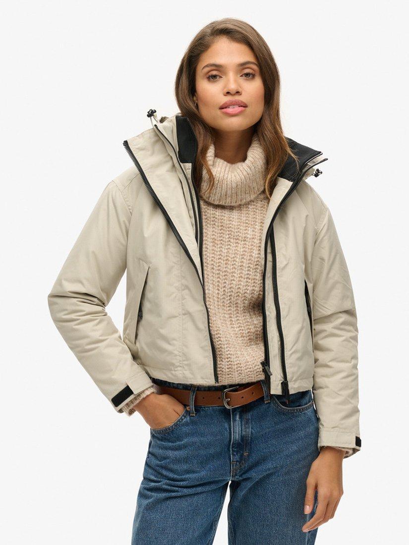 Product image 1 of 7, which shows Superdry Code SD-Windcheater Jacket, Willow Grey Grid, 6