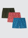 John Lewis Organic Cotton Woven Bandana Print Boxers, Pack of 3, Multi