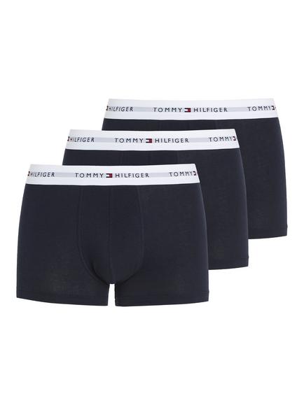 Tommy Hilfiger Essential Cotton Logo Trunks, Pack of 3, Desert Sky