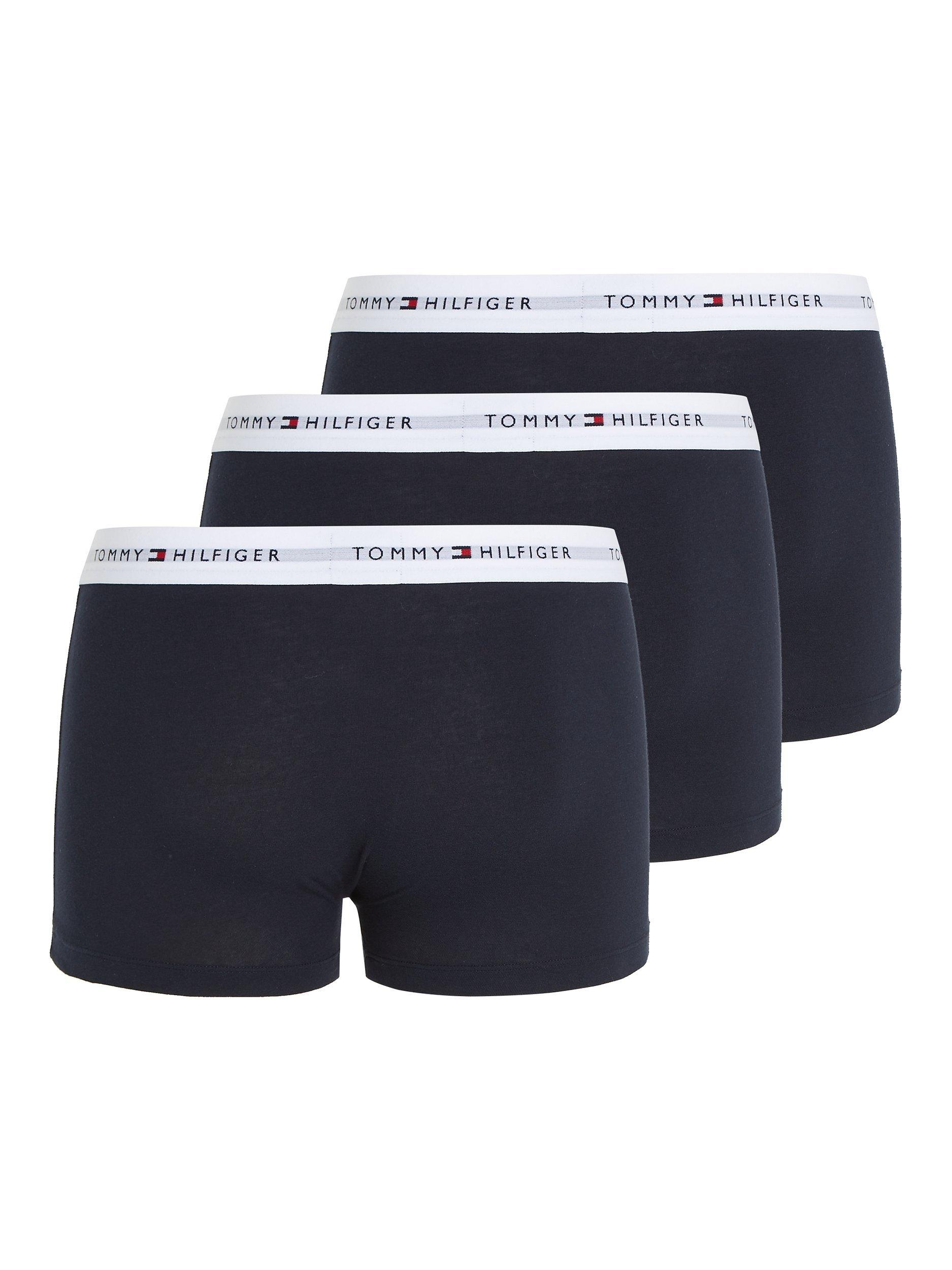 Product image 5 of 5, which shows Tommy Hilfiger Essential Cotton Logo Trunks, Pack of 3, Desert Sky, S