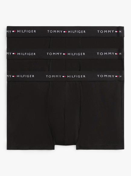 Tommy Hilfiger Essential Cotton Logo Trunks, Pack of 3, Black