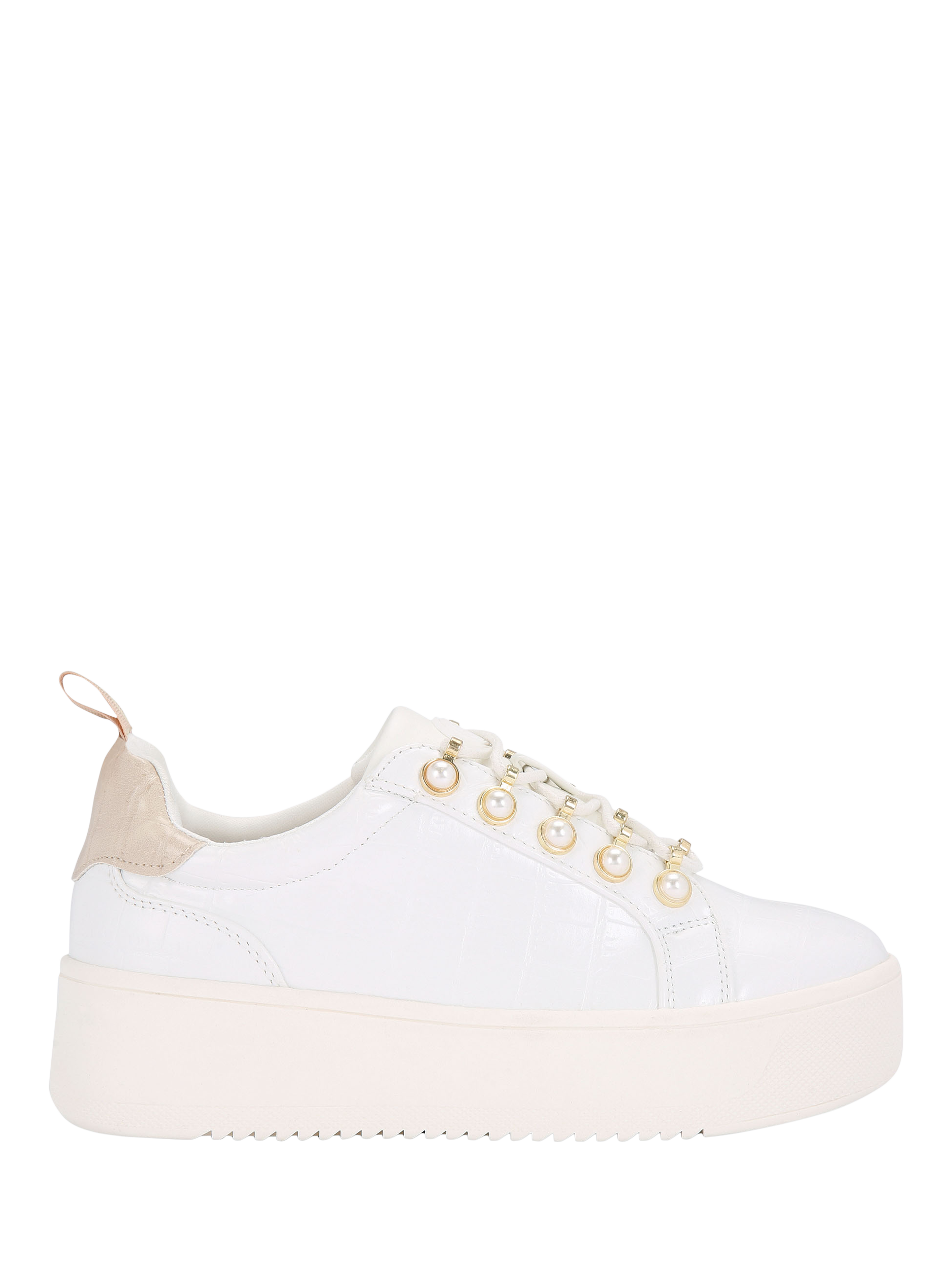 KG Kurt Geiger Lighter Pearl Flatform Trainers, White