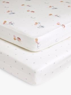 John Lewis Sweet Dreams Fitted Baby Sheet, Pack of 2, Multi