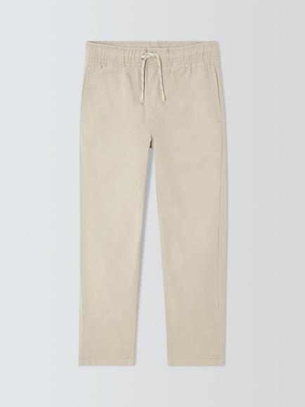 John Lewis Kids' Straight Fit Turn Up Chino Trousers - view 2, Neutral
