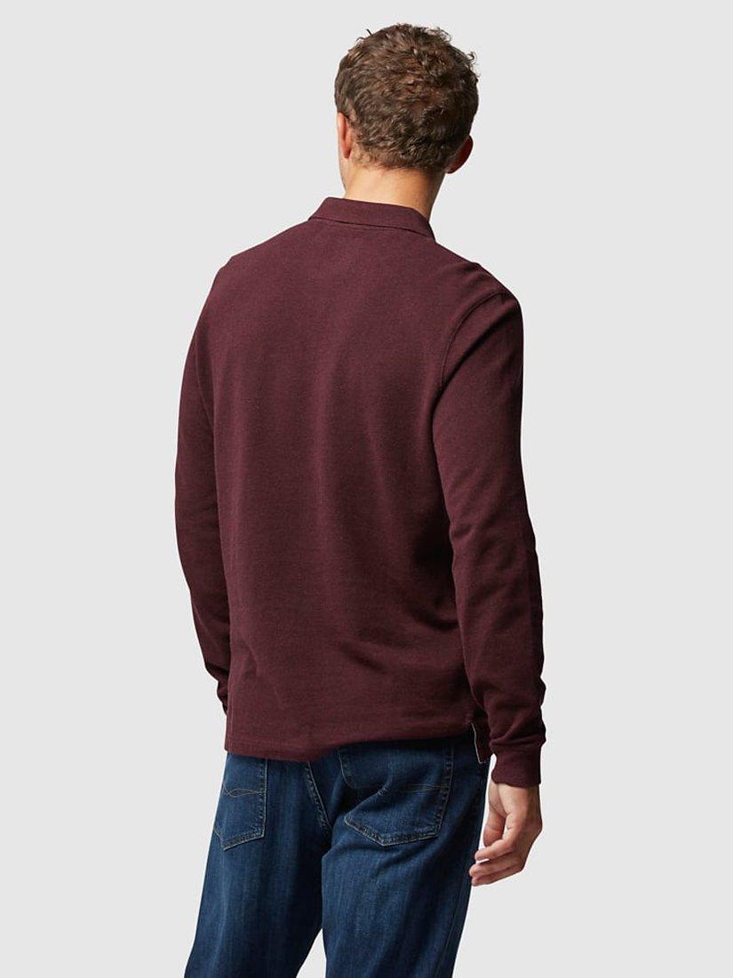 Product image 3 of 5, which shows Rodd & Gunn Long Sleeve Regular Fit Gun Polo Top, Syrah, XXXL